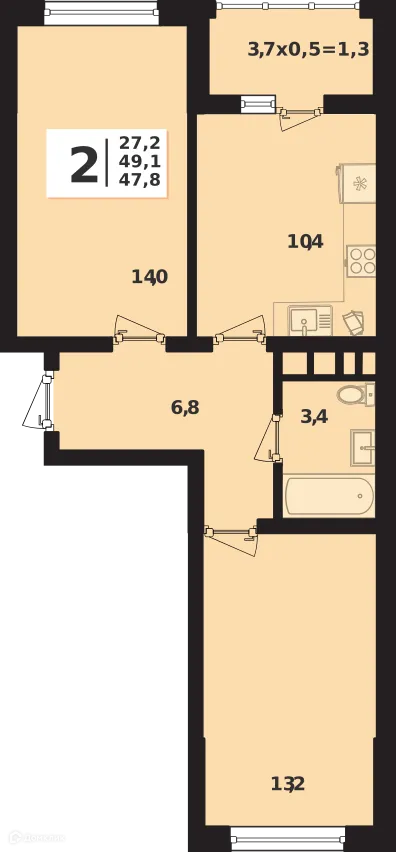 Фото квартиры в ЖК "Грани"