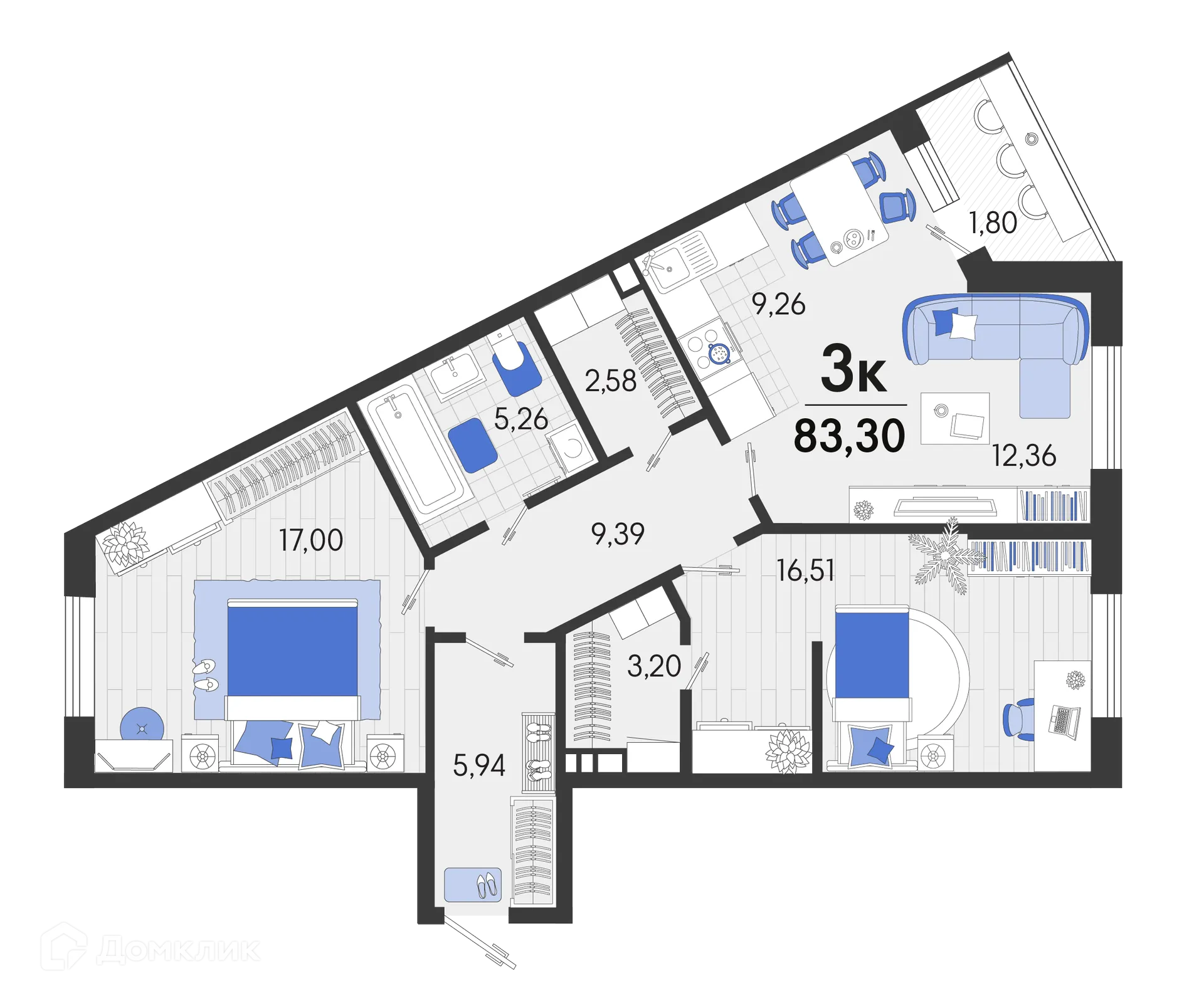 Фото квартиры в ЖК Белые Росы