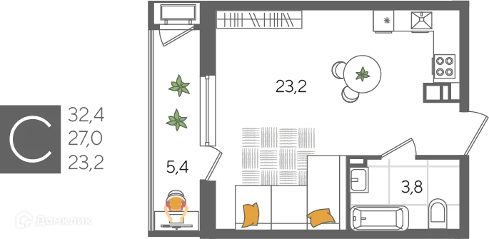 Фото квартиры в ЖК Рекорд 2