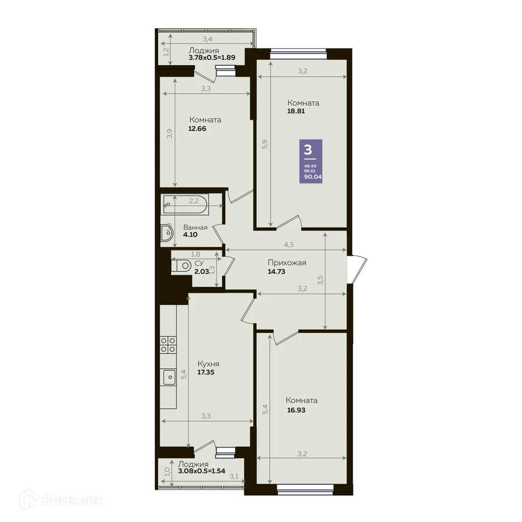 Фото квартиры в ЖК Городской квартал "Левада"