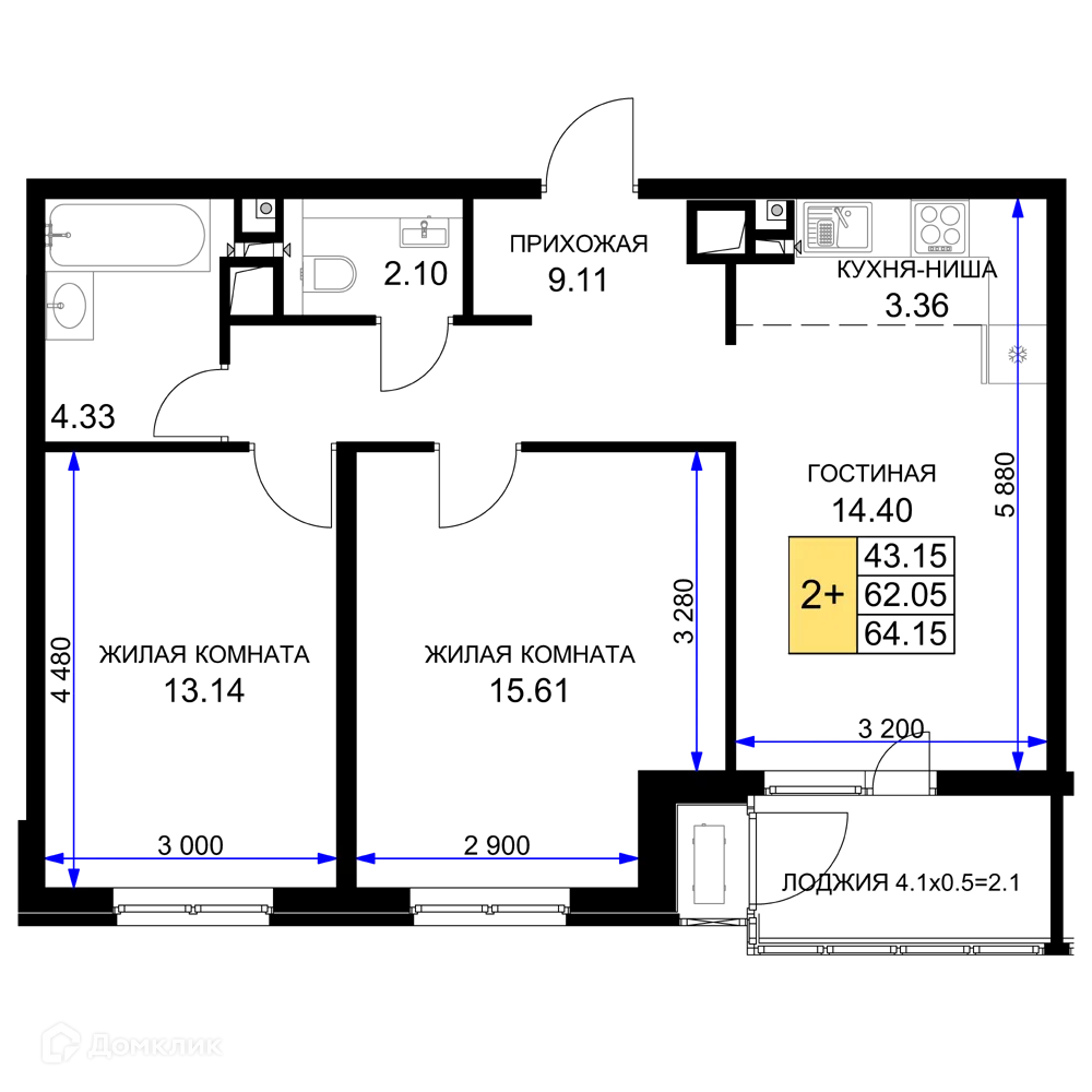Фото квартиры в ЖК "Сегодня"