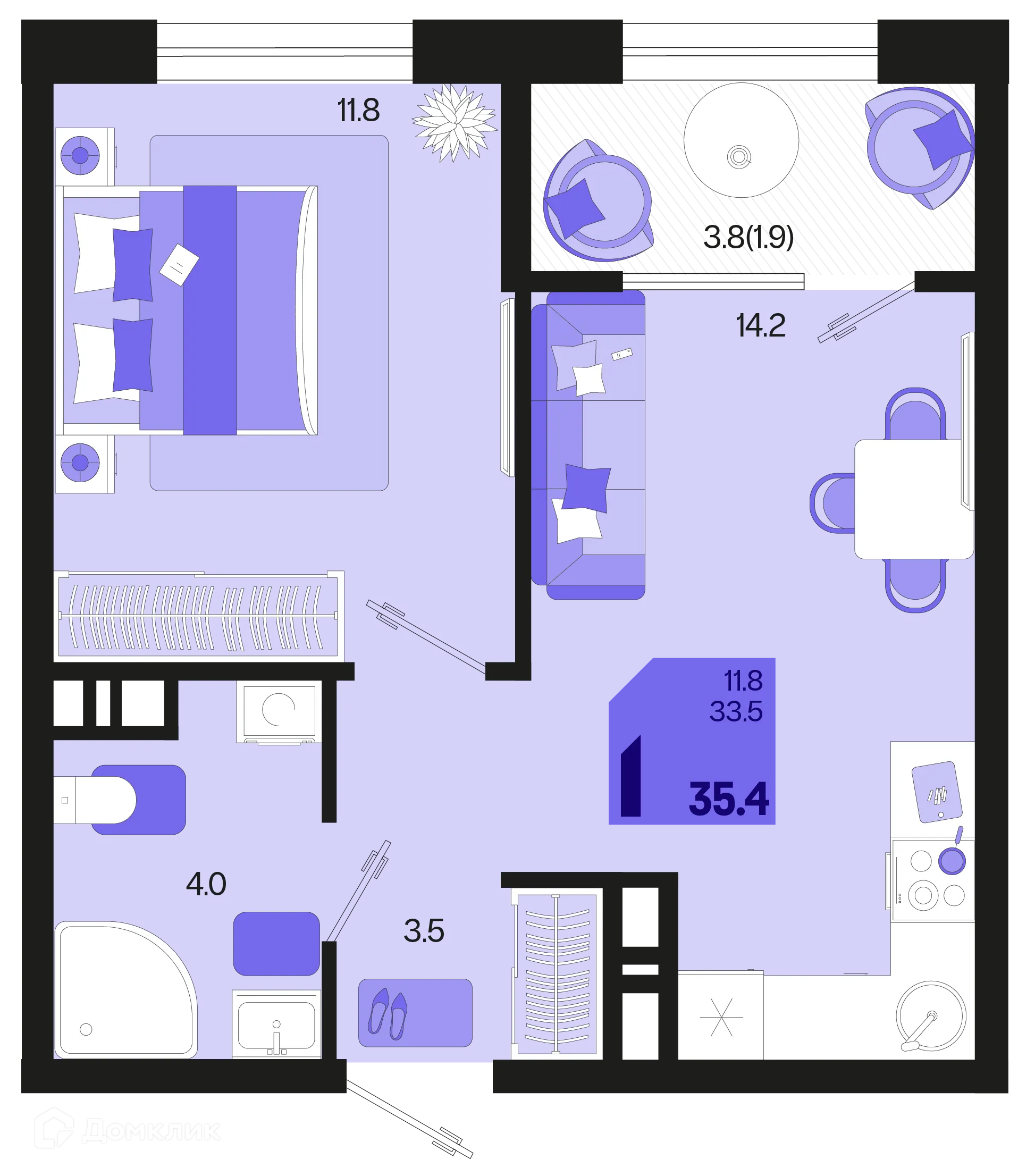 Фото квартиры в ЖК Первое место