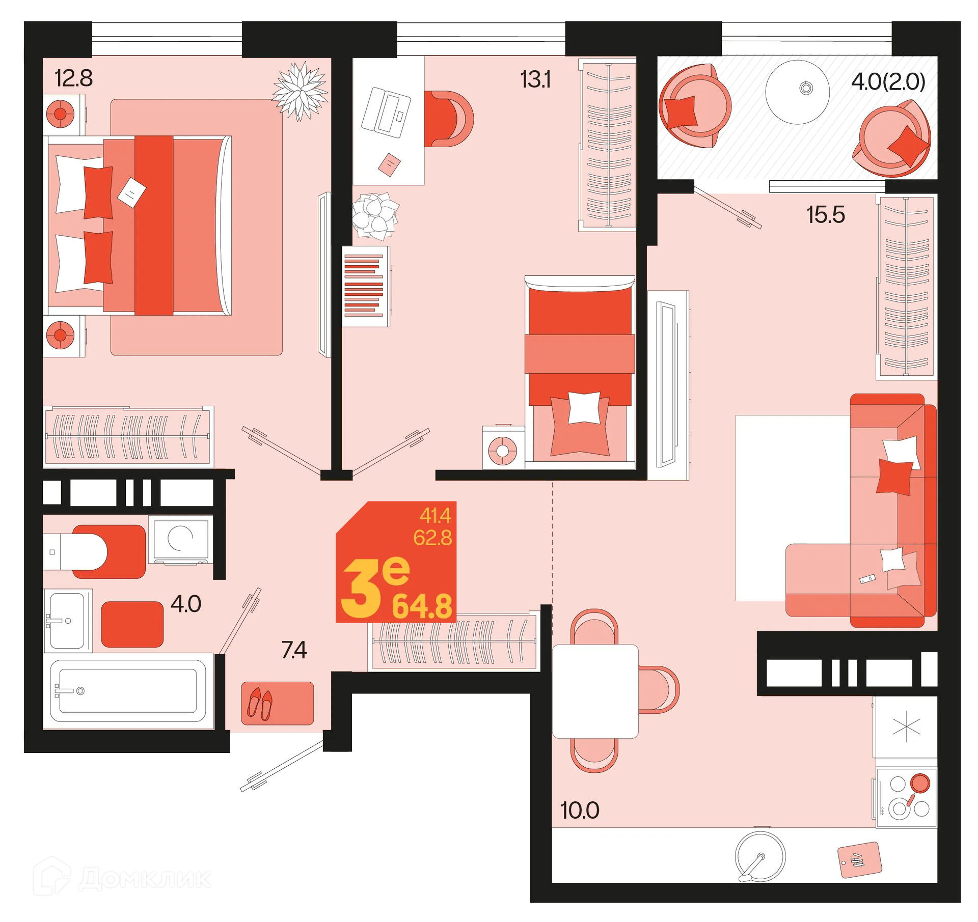 Фото квартиры в ЖК Первое место
