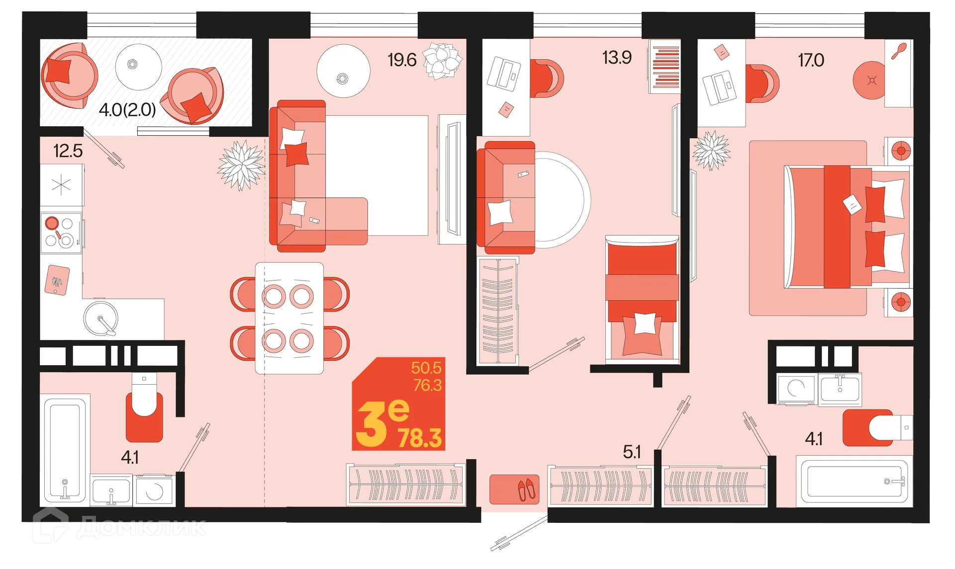 Фото квартиры в ЖК Первое место