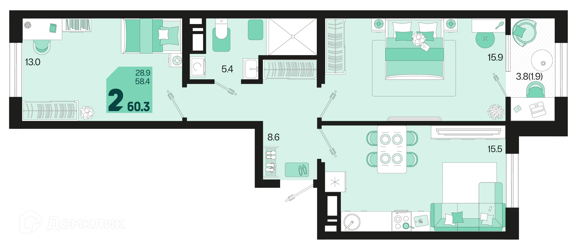 Фото квартиры в ЖК Первое место