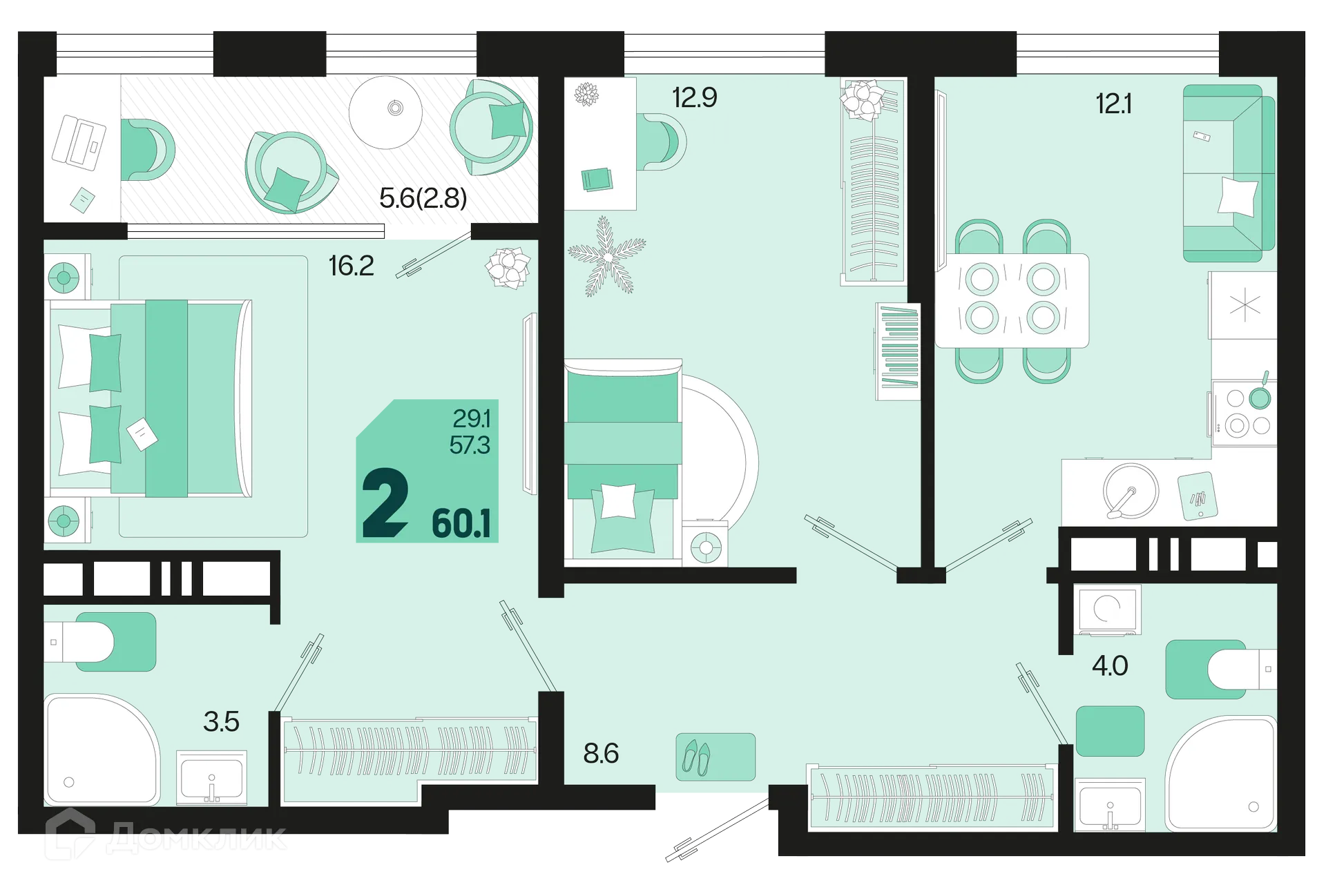 Фото квартиры в ЖК Первое место