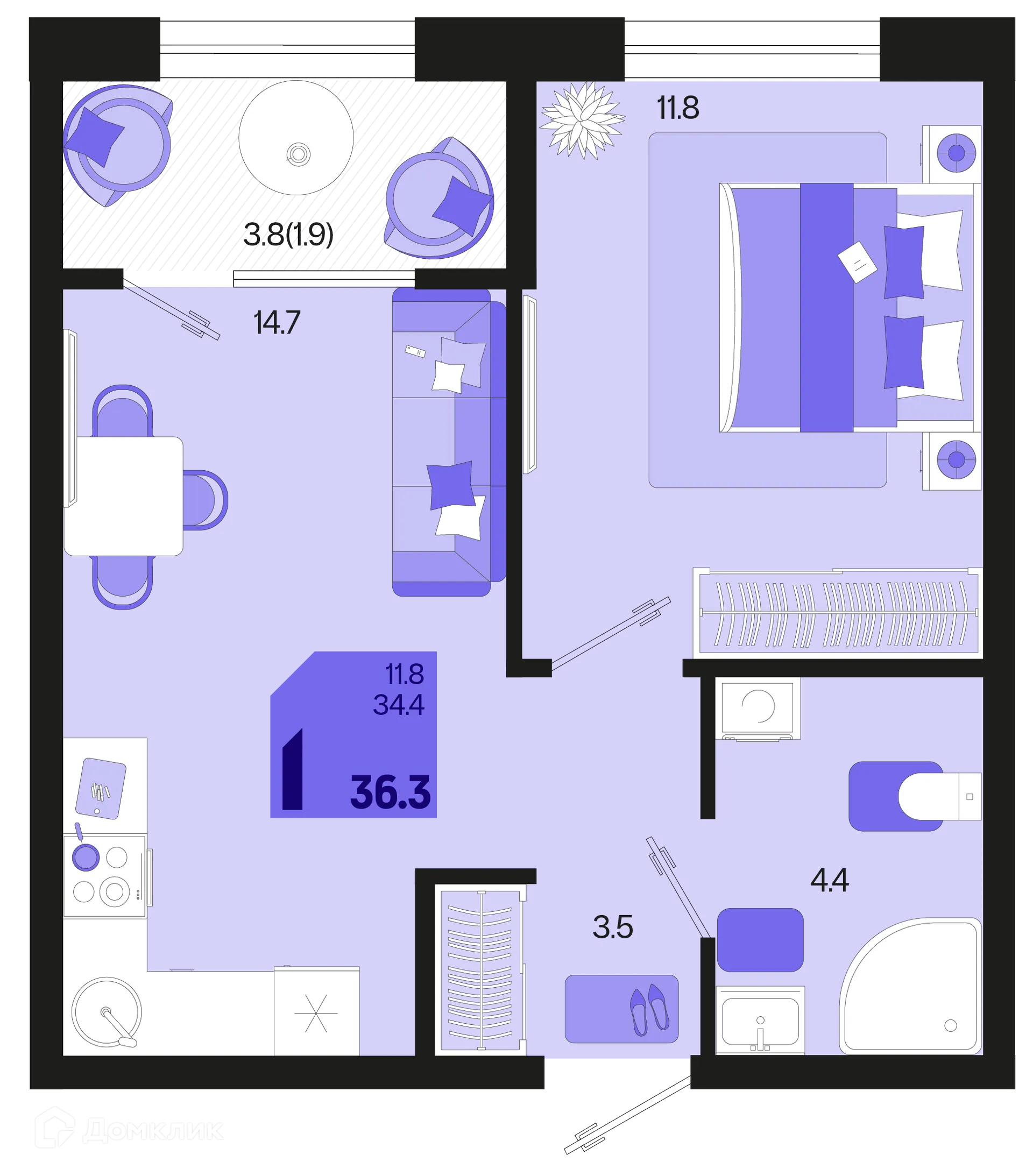 Фото квартиры в ЖК Первое место