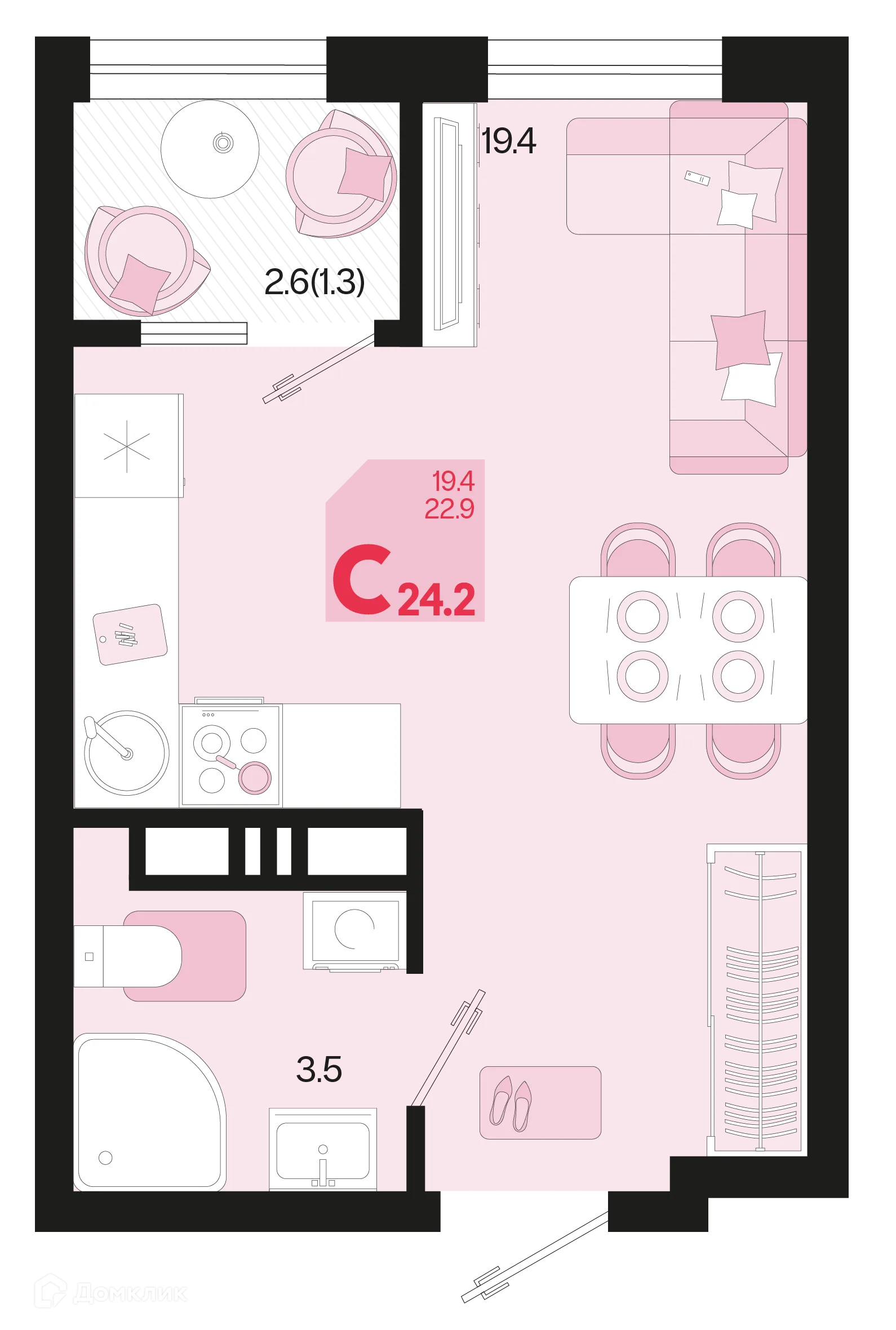 Фото квартиры в ЖК Первое место