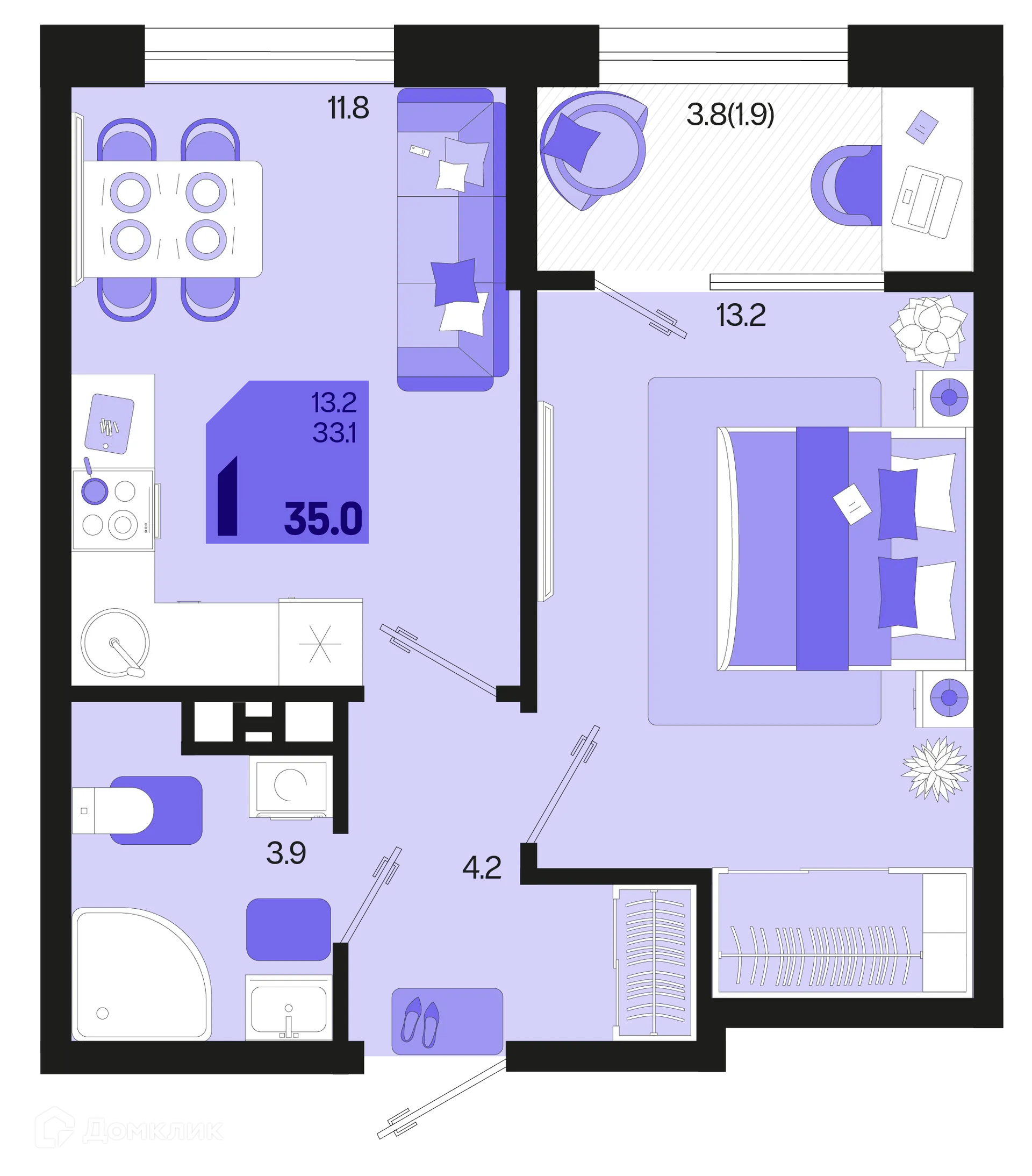 Фото квартиры в ЖК Первое место