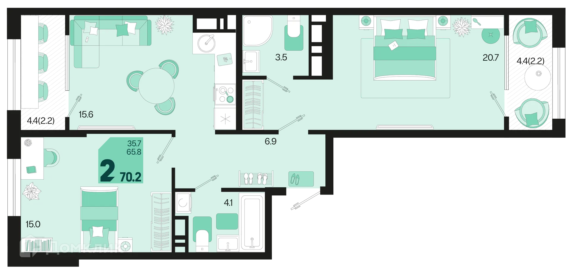 Фото квартиры в ЖК Первое место