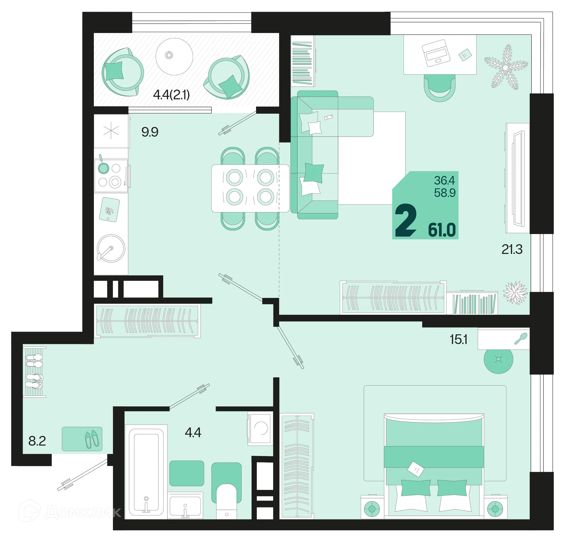 Фото квартиры в ЖК Первое место