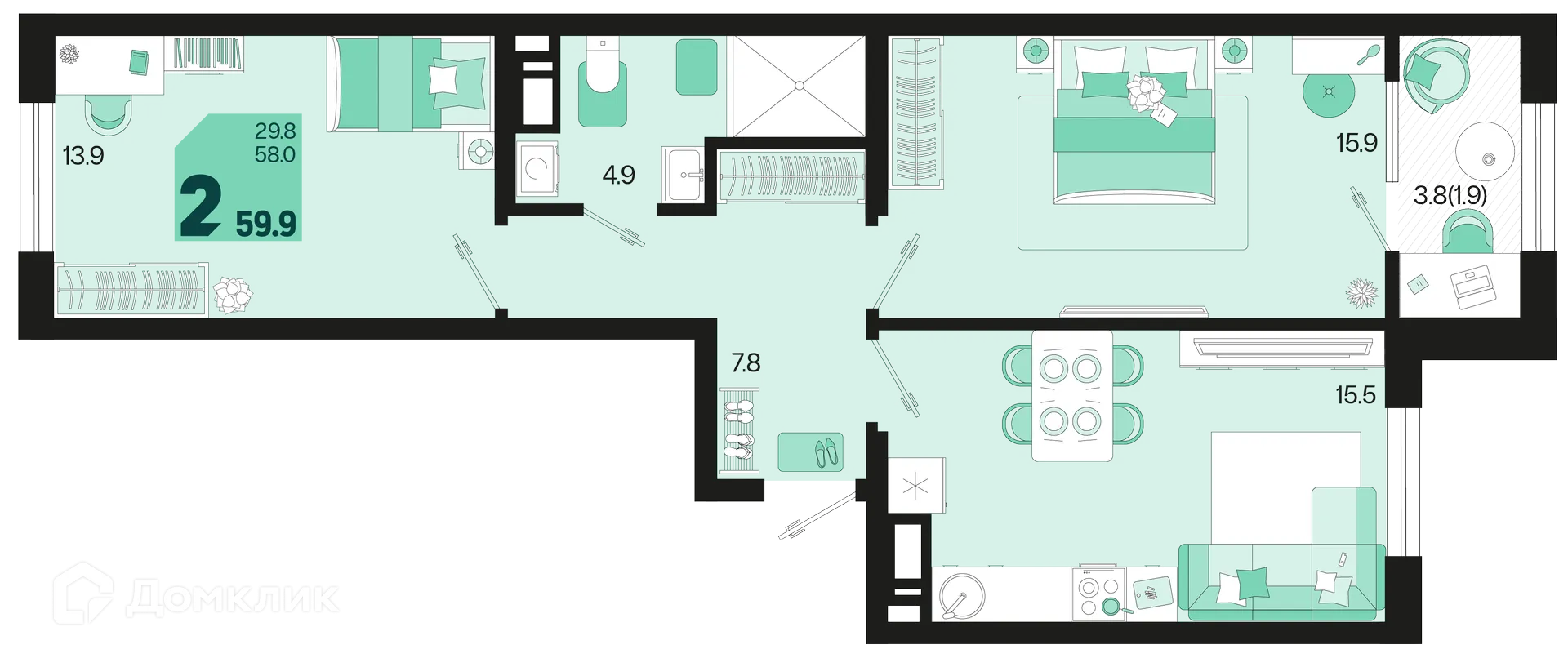 Фото квартиры в ЖК Первое место