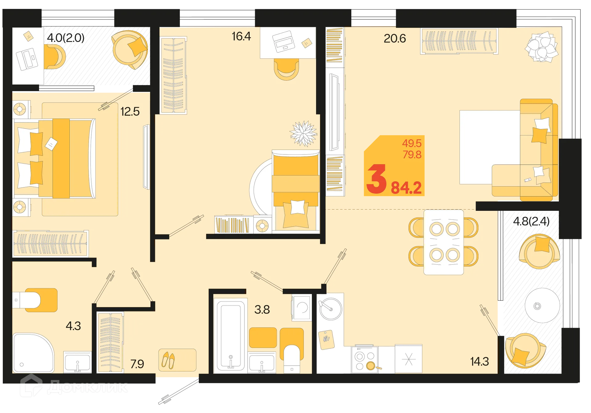 Фото квартиры в ЖК Первое место