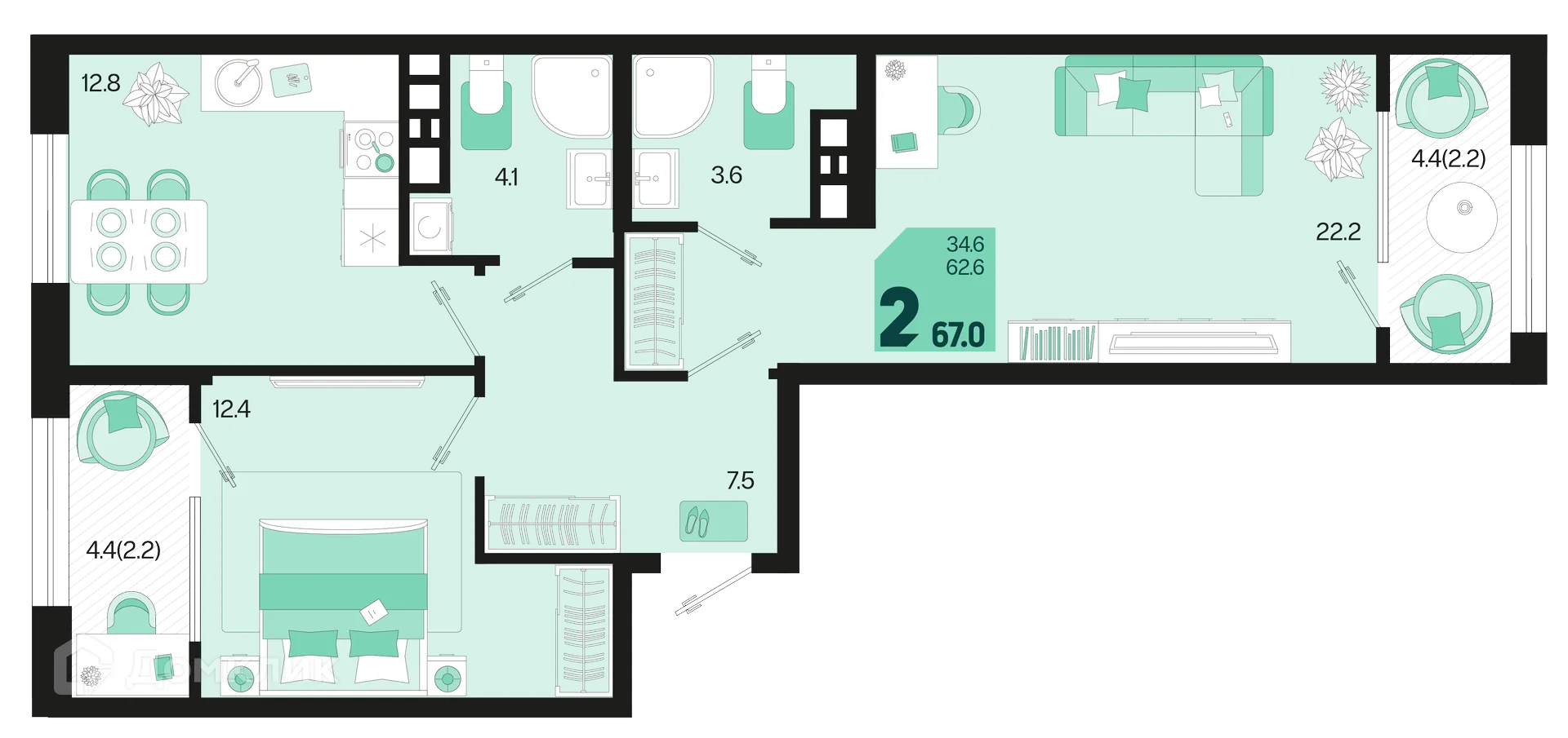 Фото квартиры в ЖК Первое место