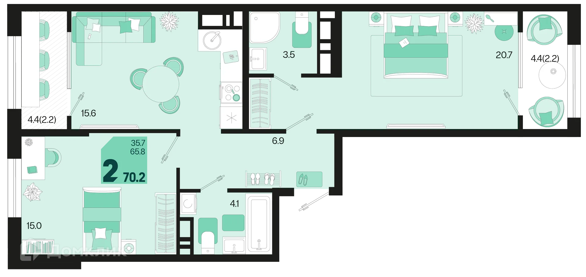 Фото квартиры в ЖК Первое место