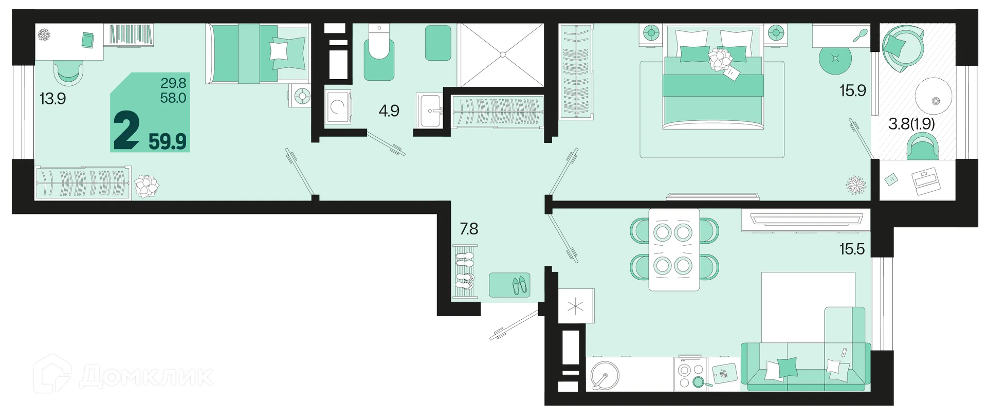 Фото квартиры в ЖК Первое место