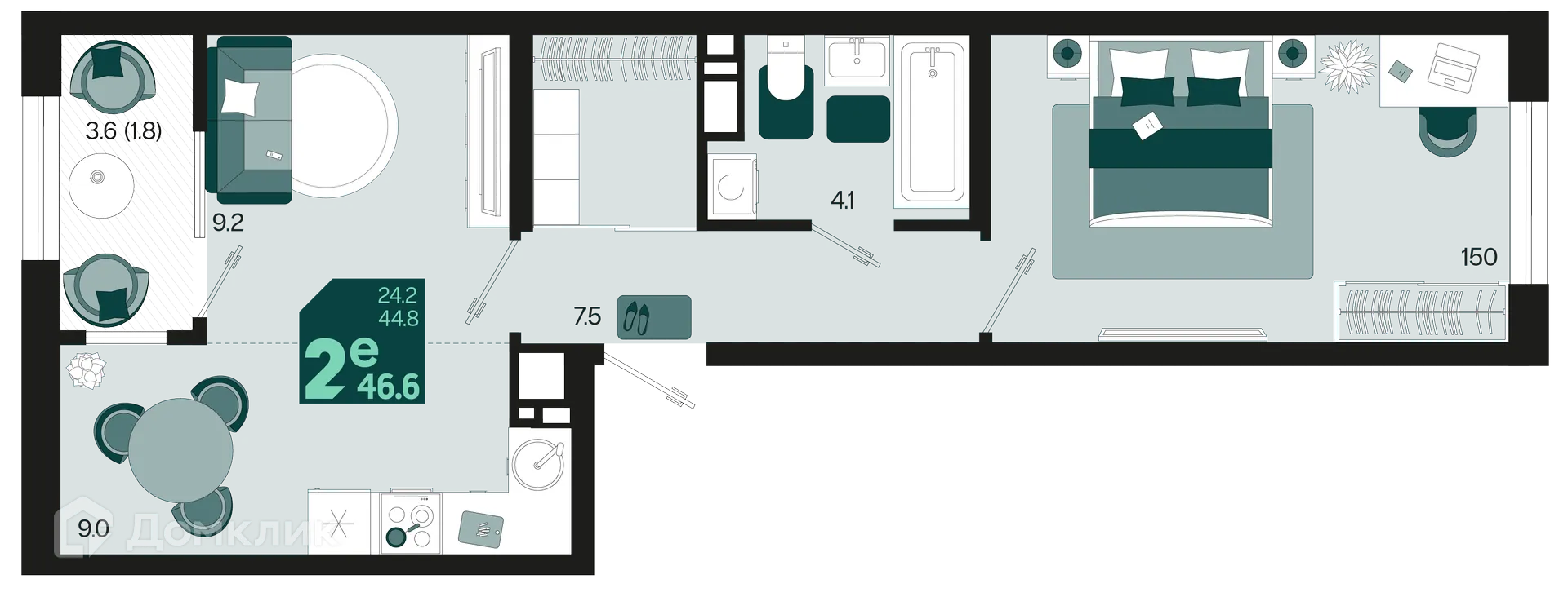 Фото квартиры в ЖК Первое место