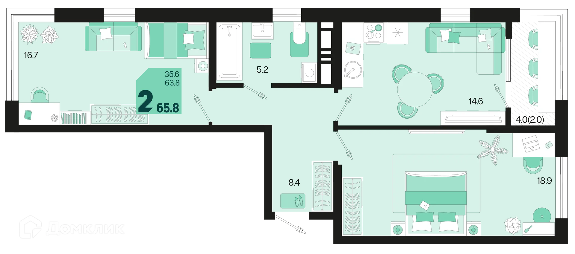 Фото квартиры в ЖК Первое место