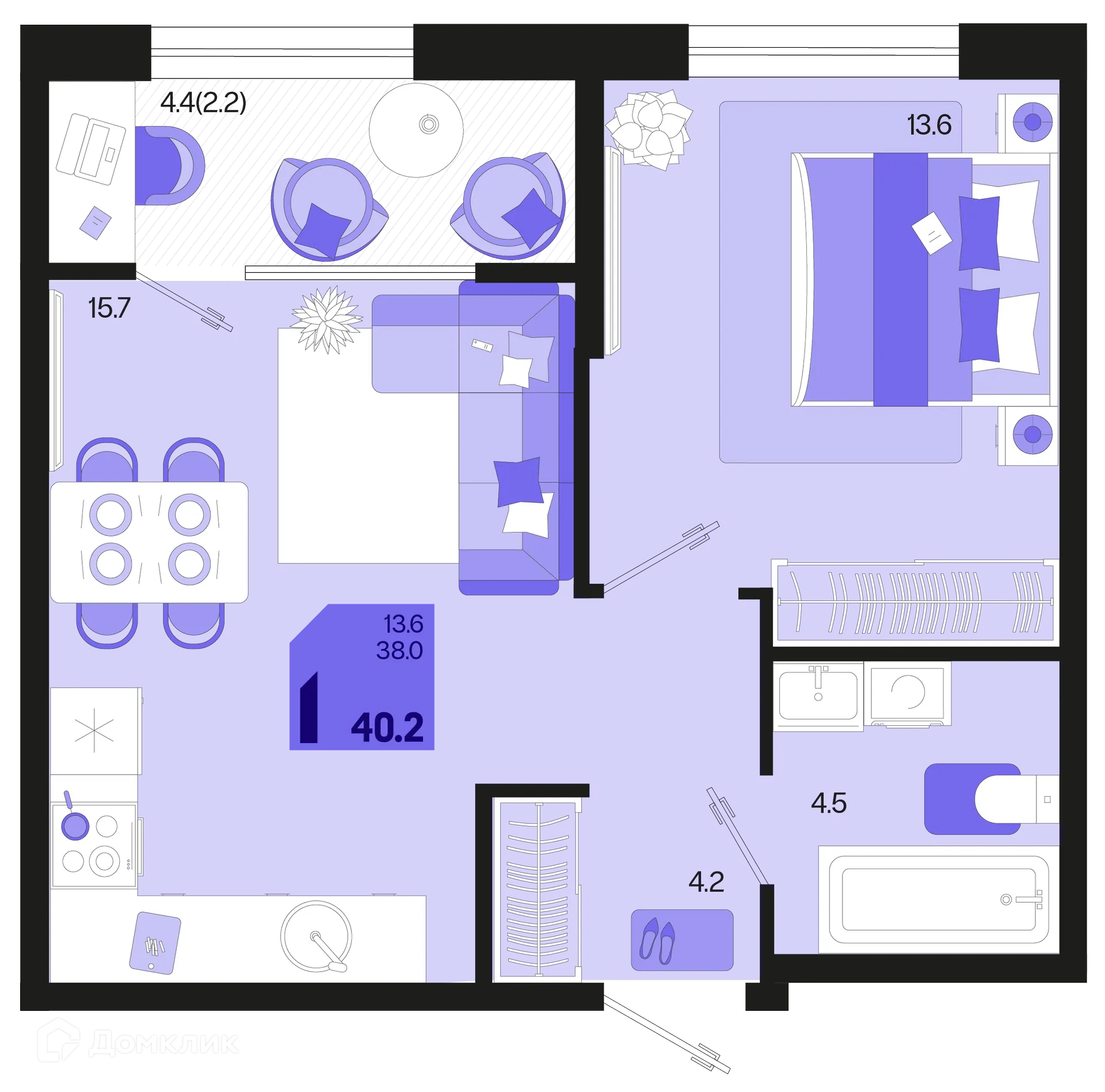Фото квартиры в ЖК Первое место