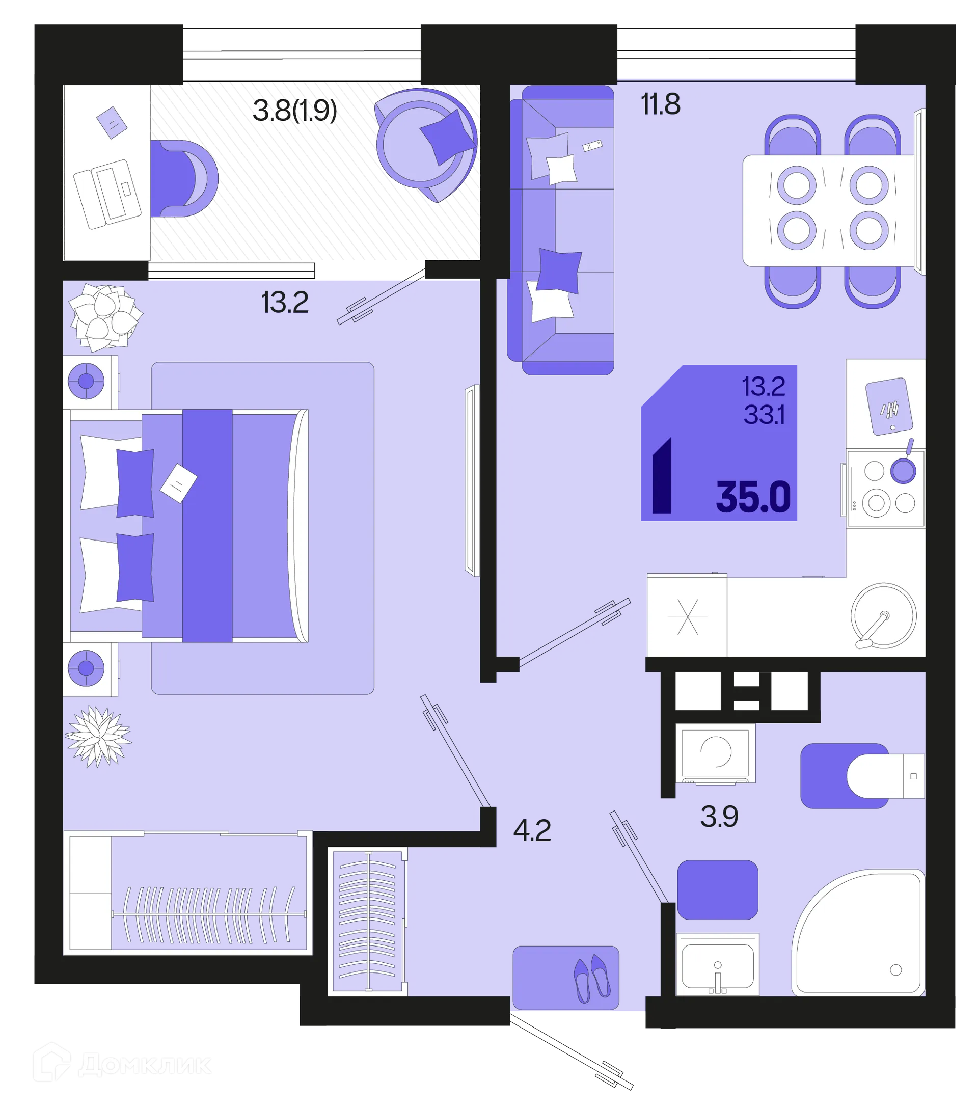 Фото квартиры в ЖК Первое место
