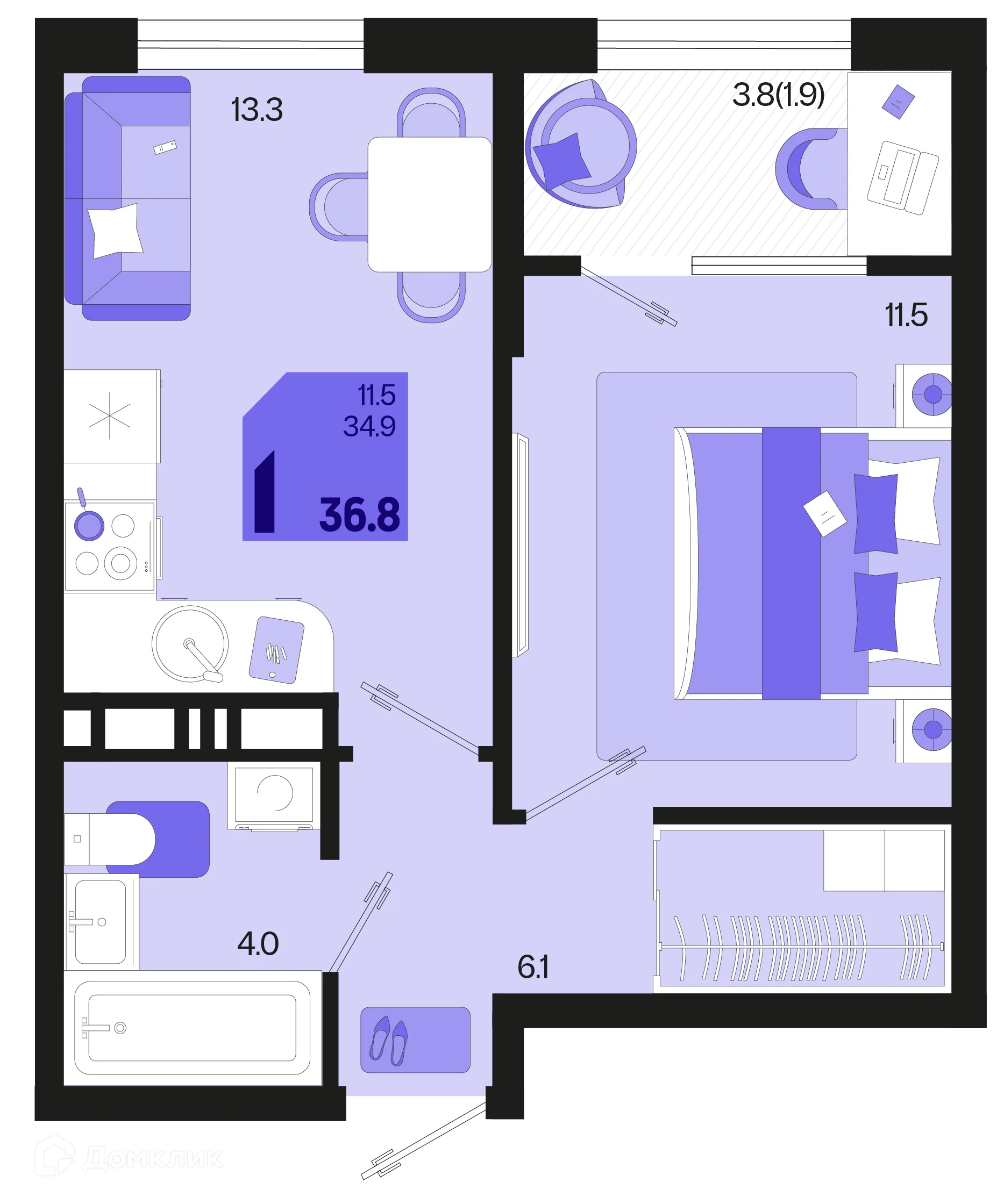 Фото квартиры в ЖК Первое место