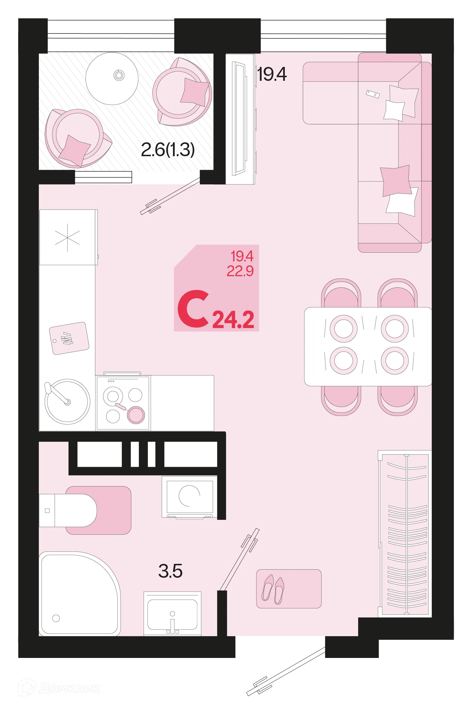 Фото квартиры в ЖК Первое место