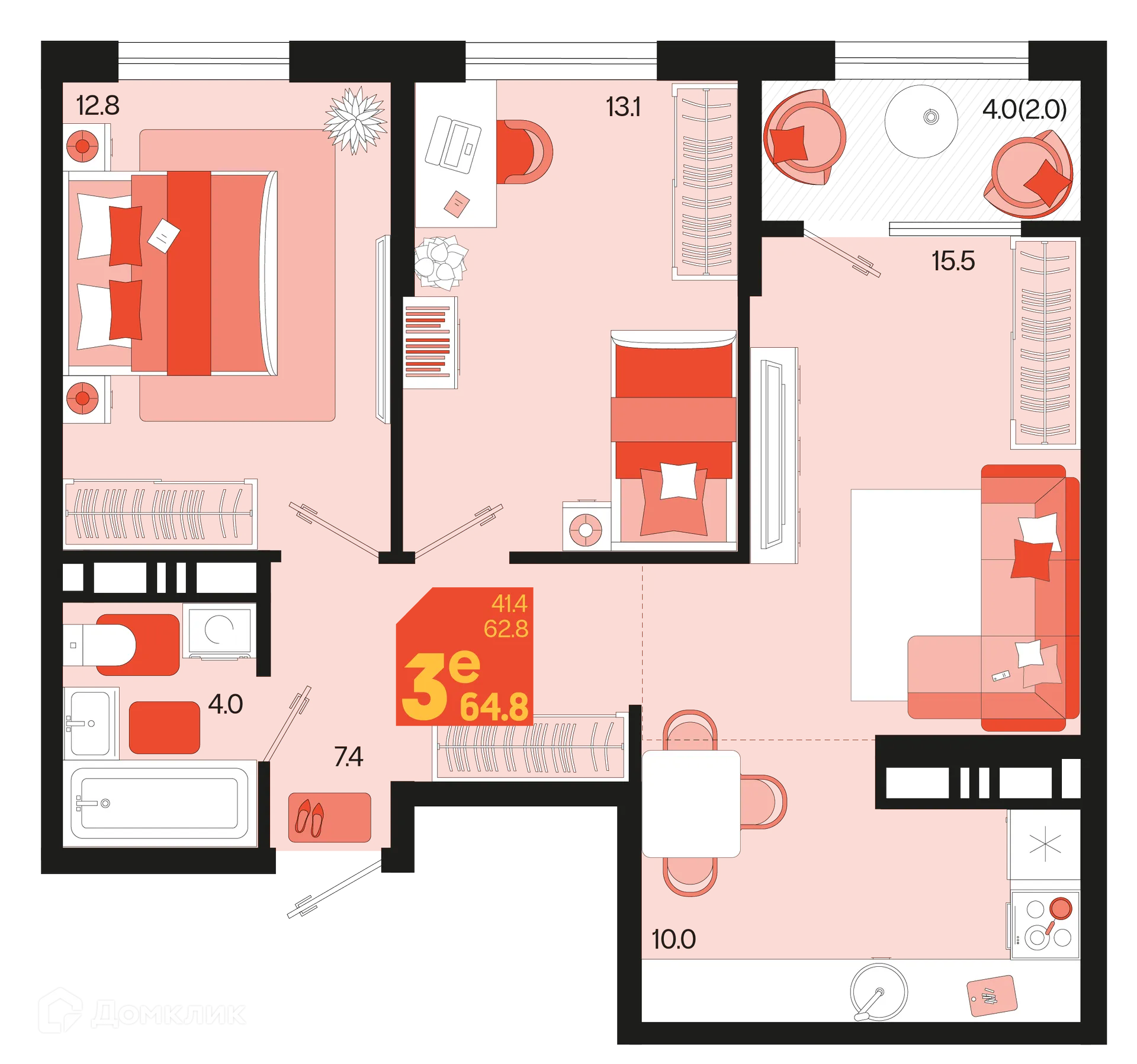 Фото квартиры в ЖК Первое место