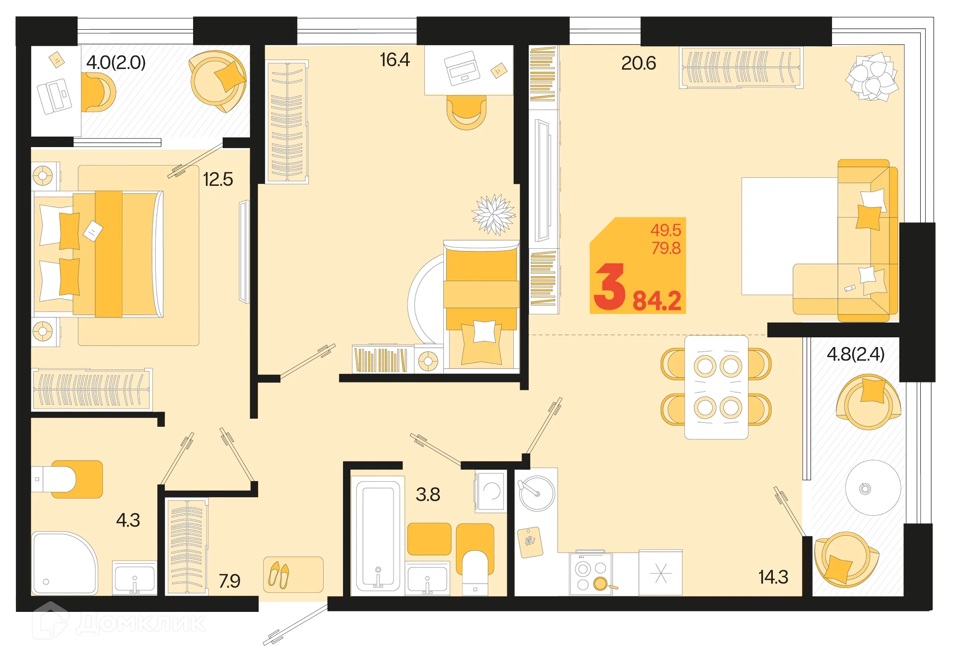 Фото квартиры в ЖК Первое место