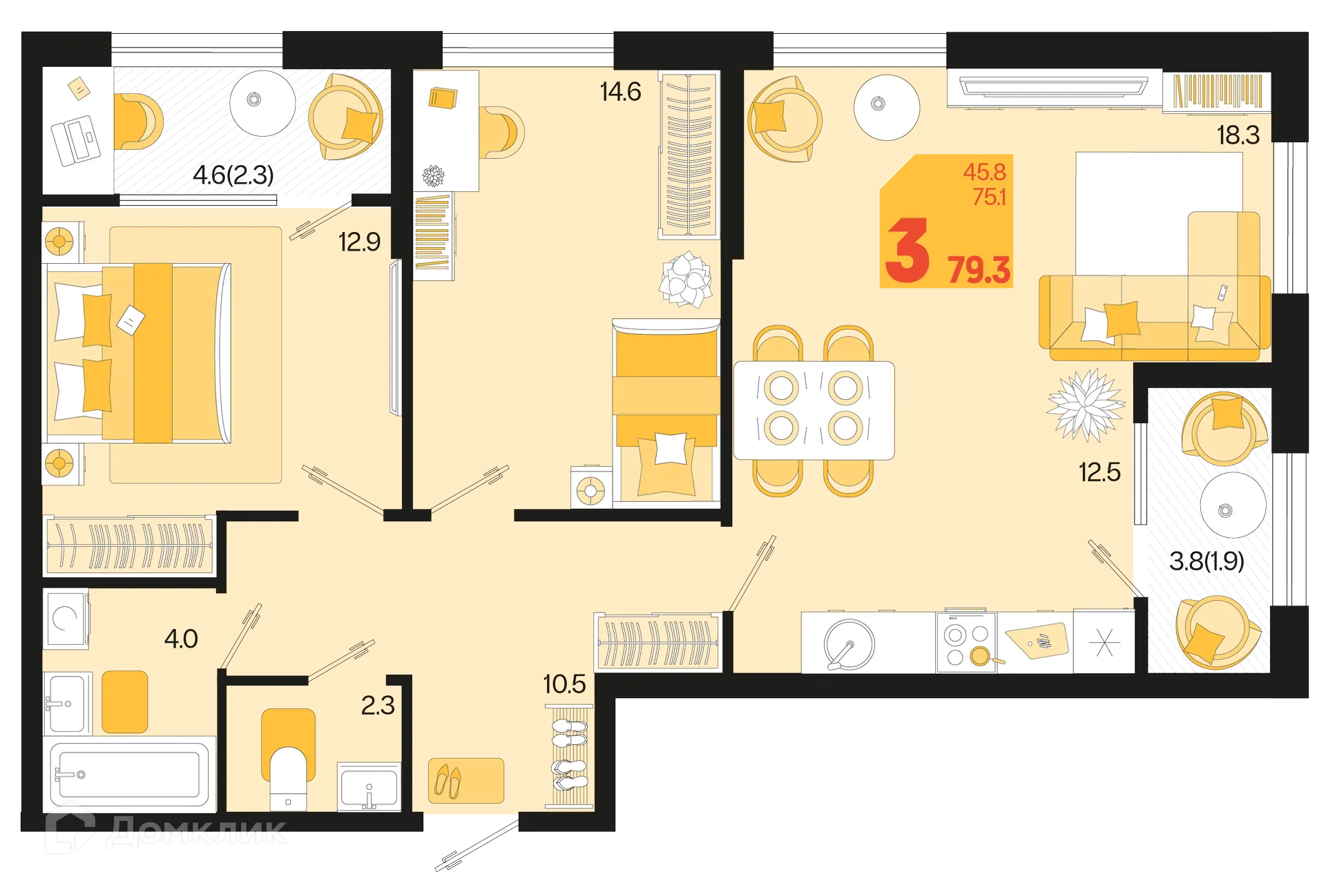 Фото квартиры в ЖК Первое место