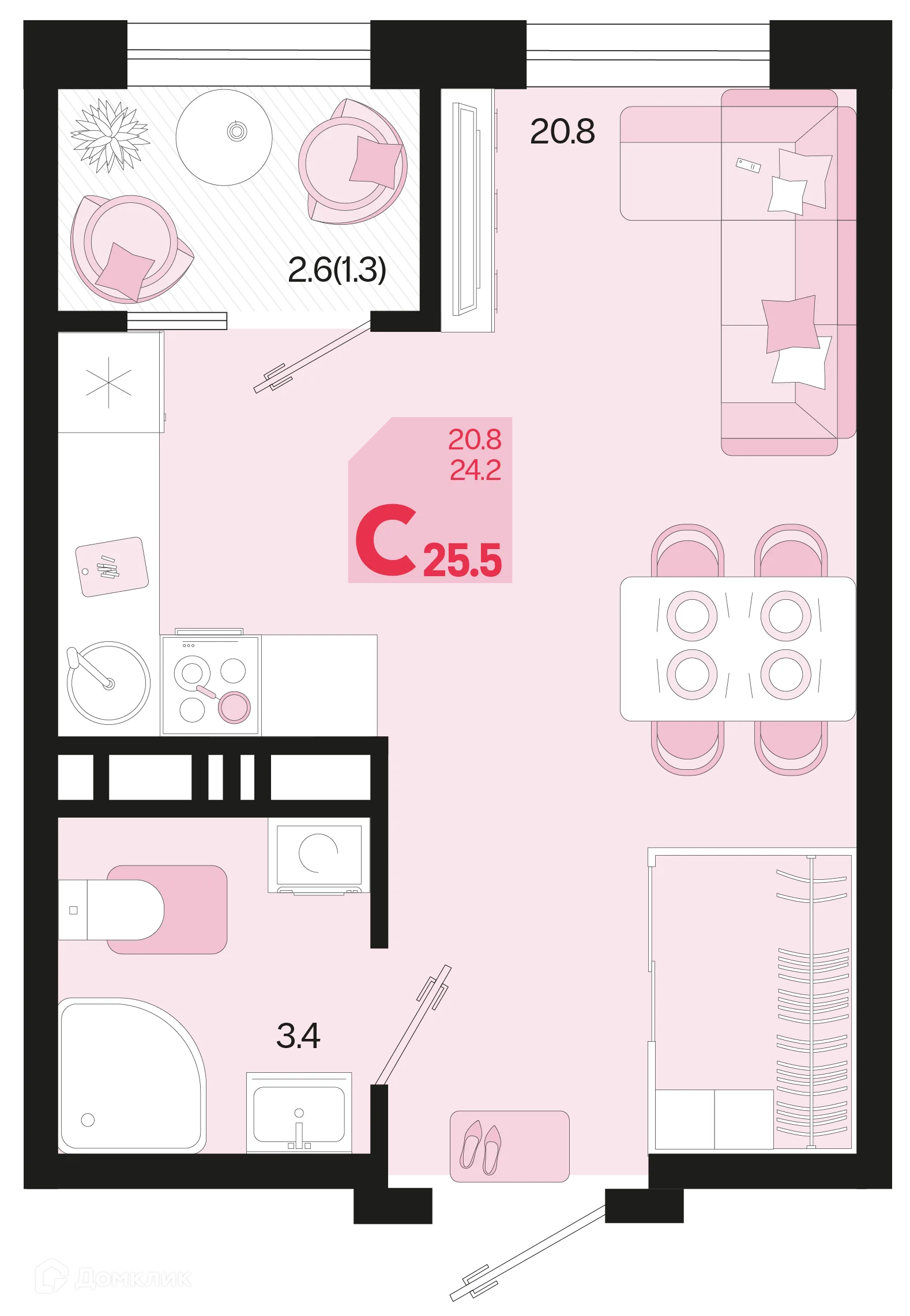 Фото квартиры в ЖК Первое место