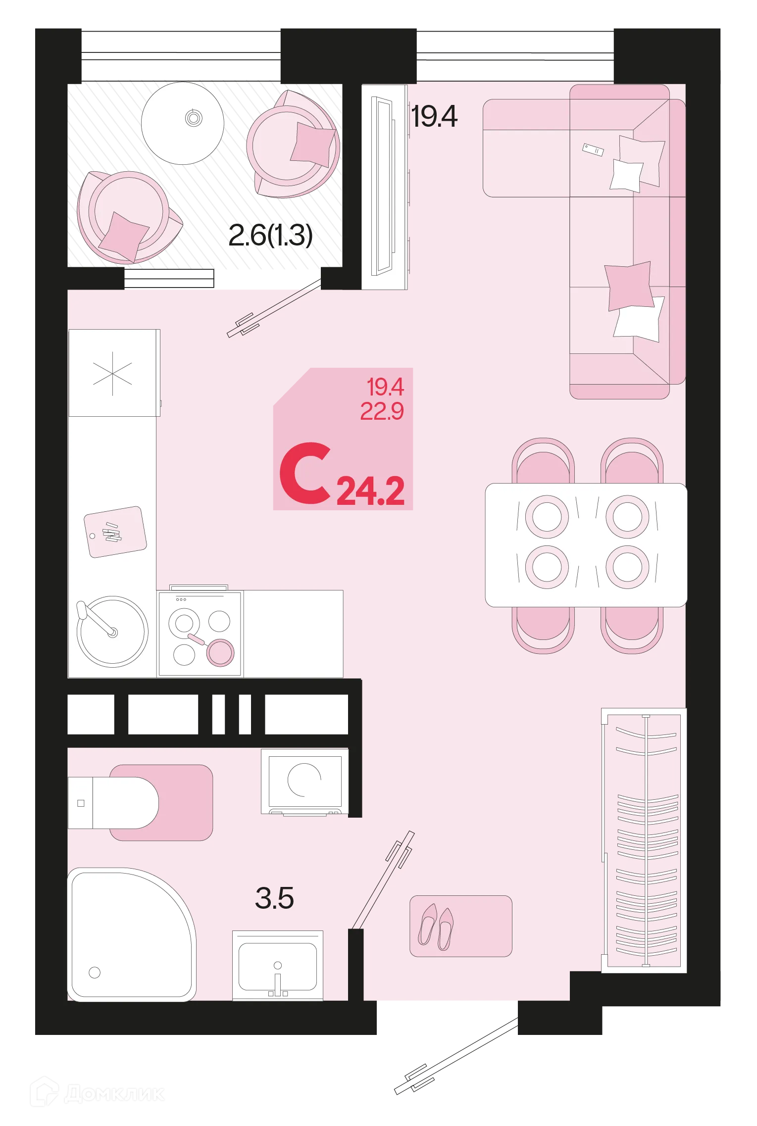 Фото квартиры в ЖК Первое место