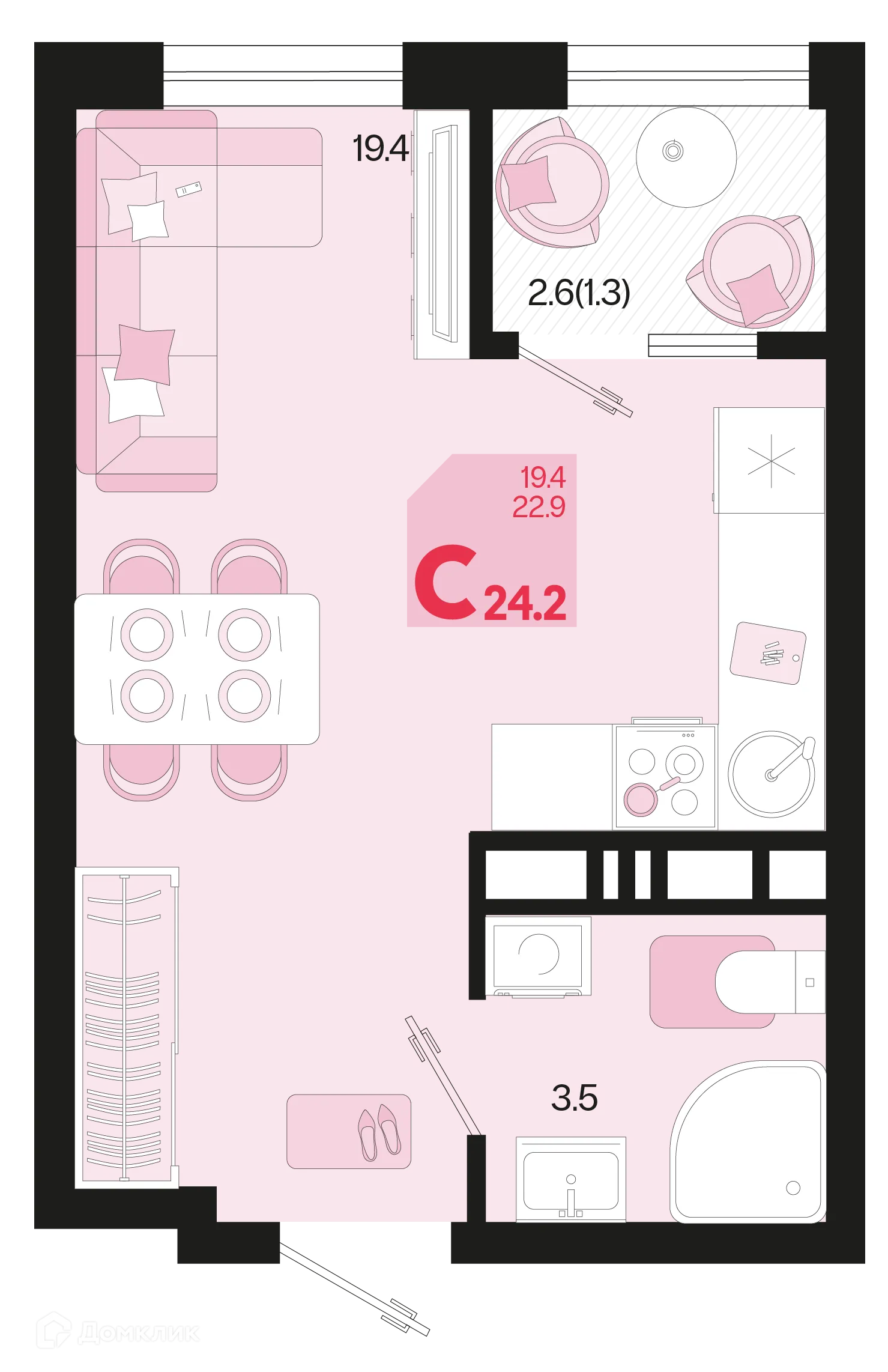 Фото квартиры в ЖК Первое место