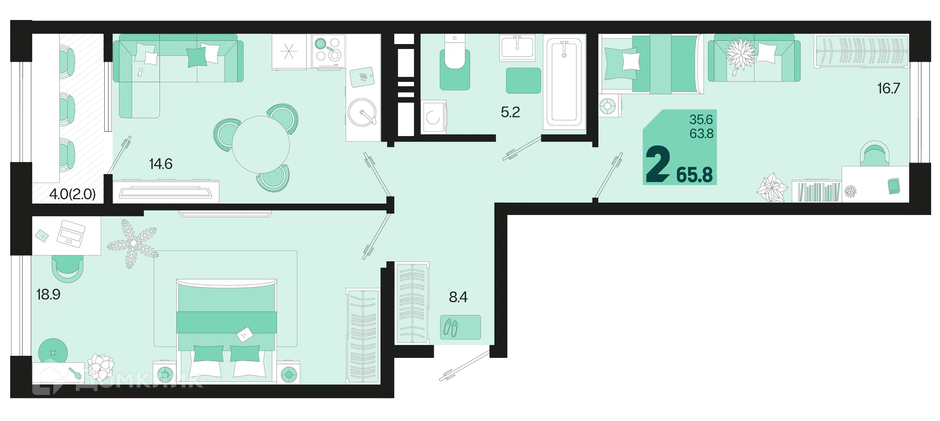 Фото квартиры в ЖК Первое место