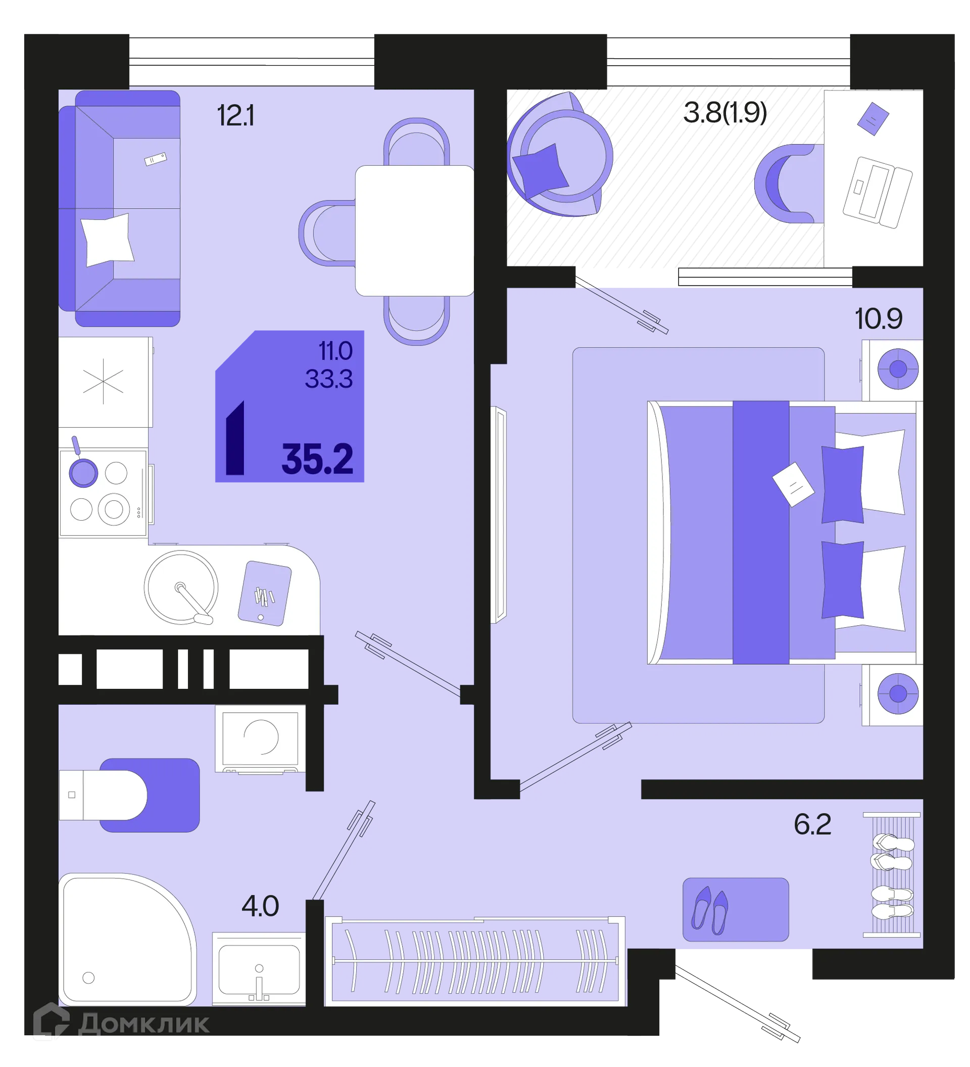 Фото квартиры в ЖК Первое место