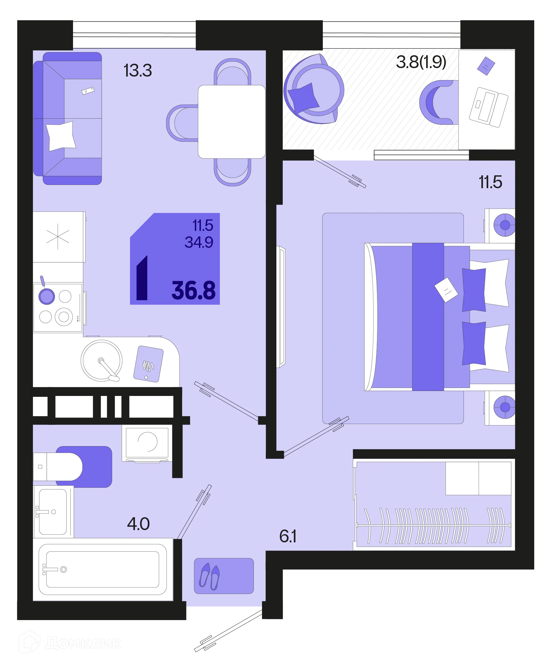 Фото квартиры в ЖК Первое место