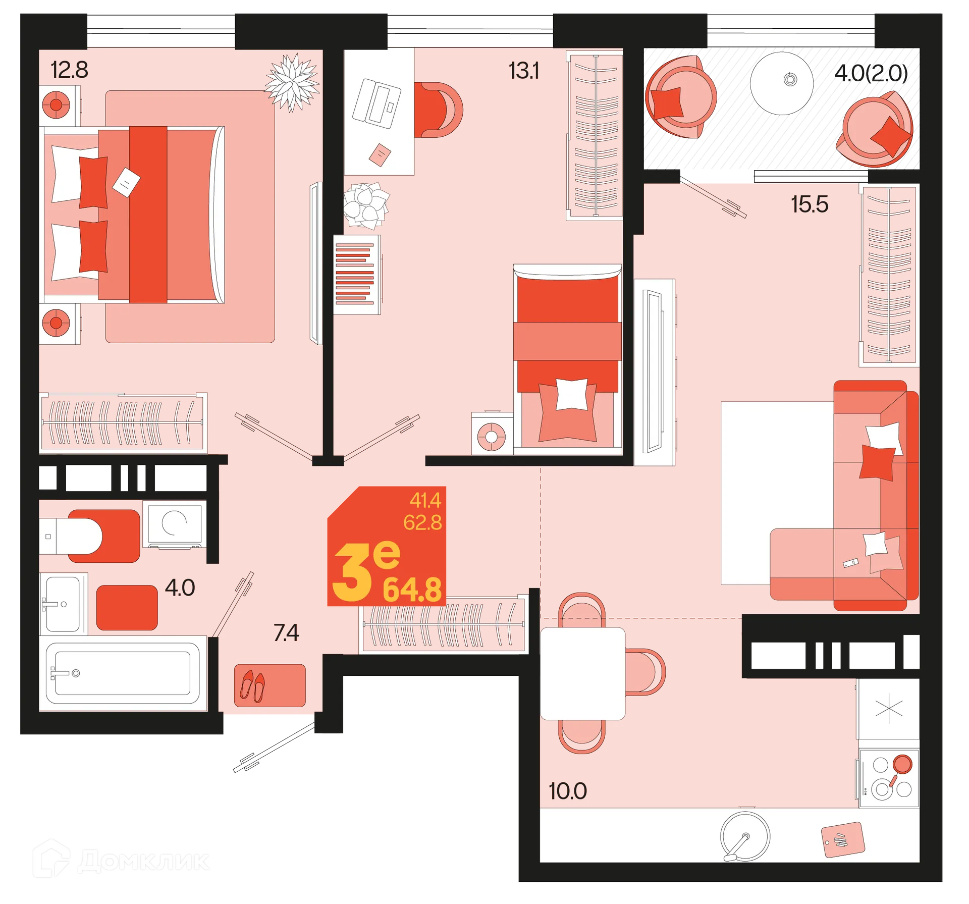 Фото квартиры в ЖК Первое место