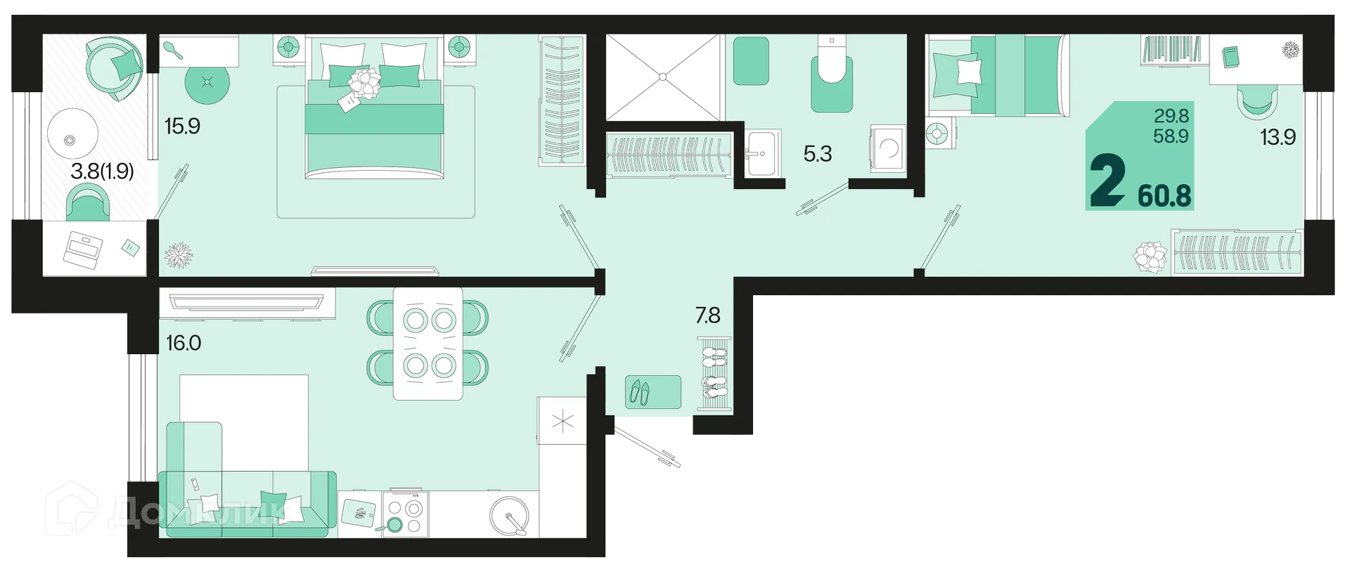 Фото квартиры в ЖК Первое место