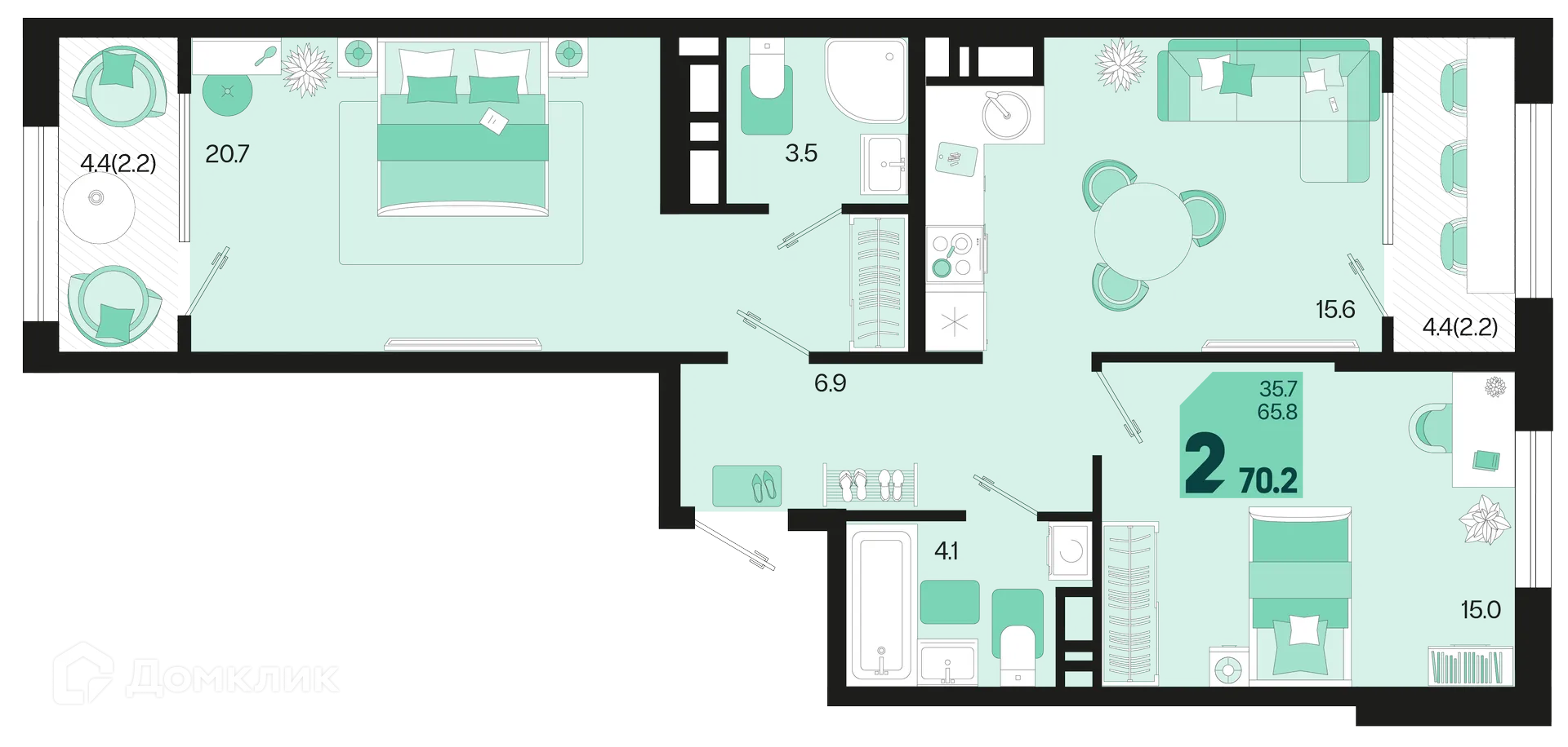 Фото квартиры в ЖК Первое место