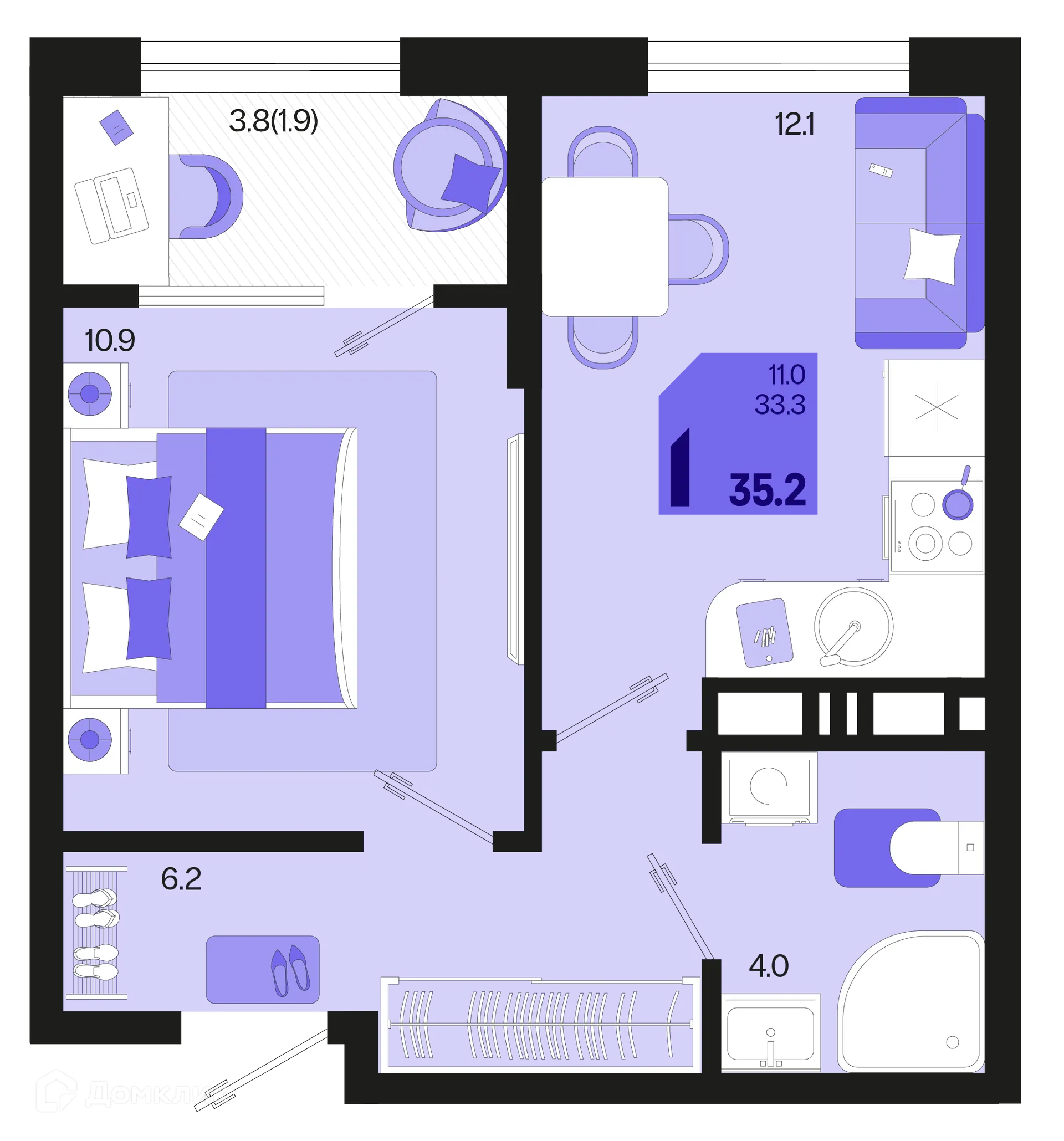 Фото квартиры в ЖК Первое место