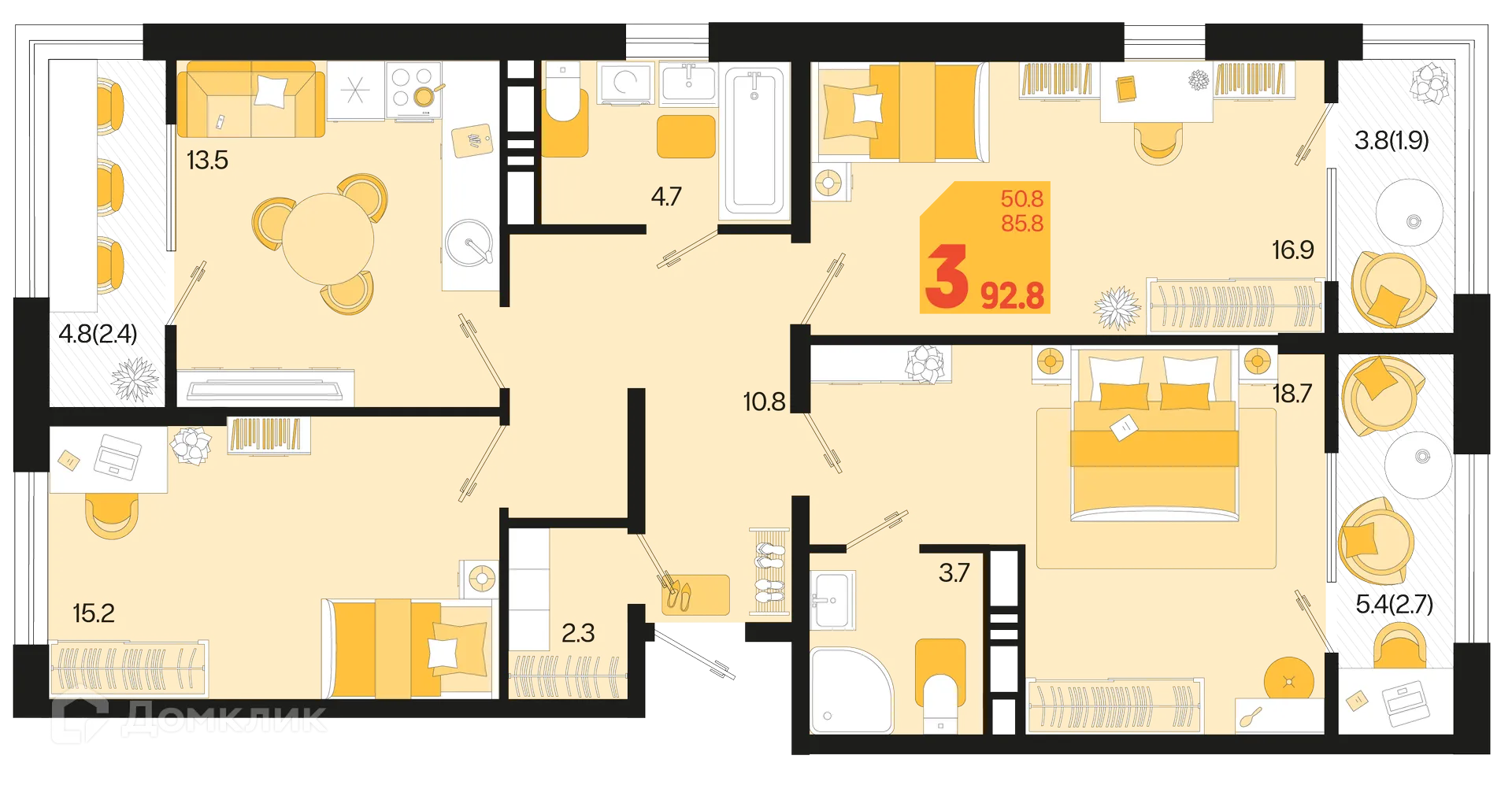 Фото квартиры в ЖК Первое место