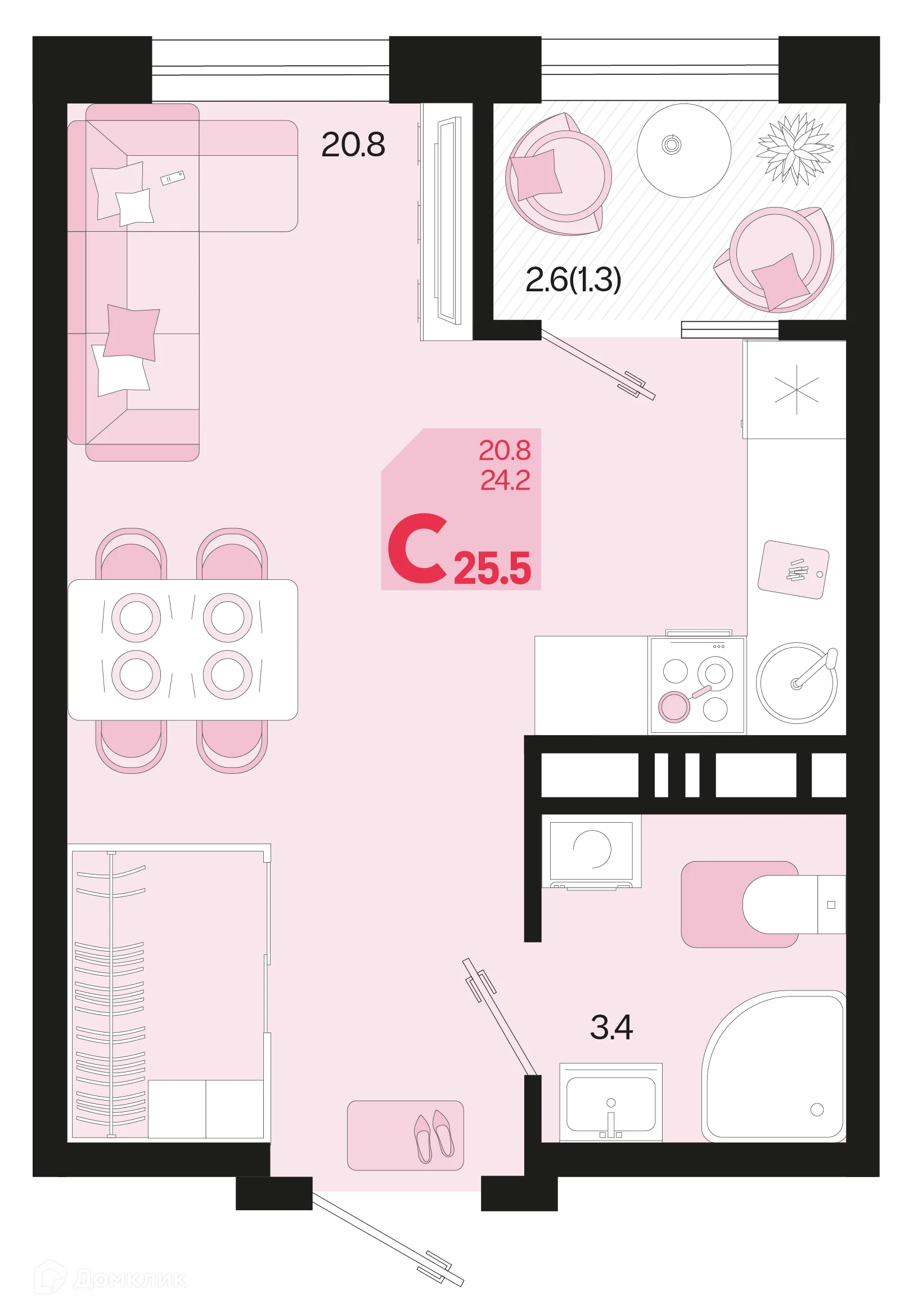 Фото квартиры в ЖК Первое место