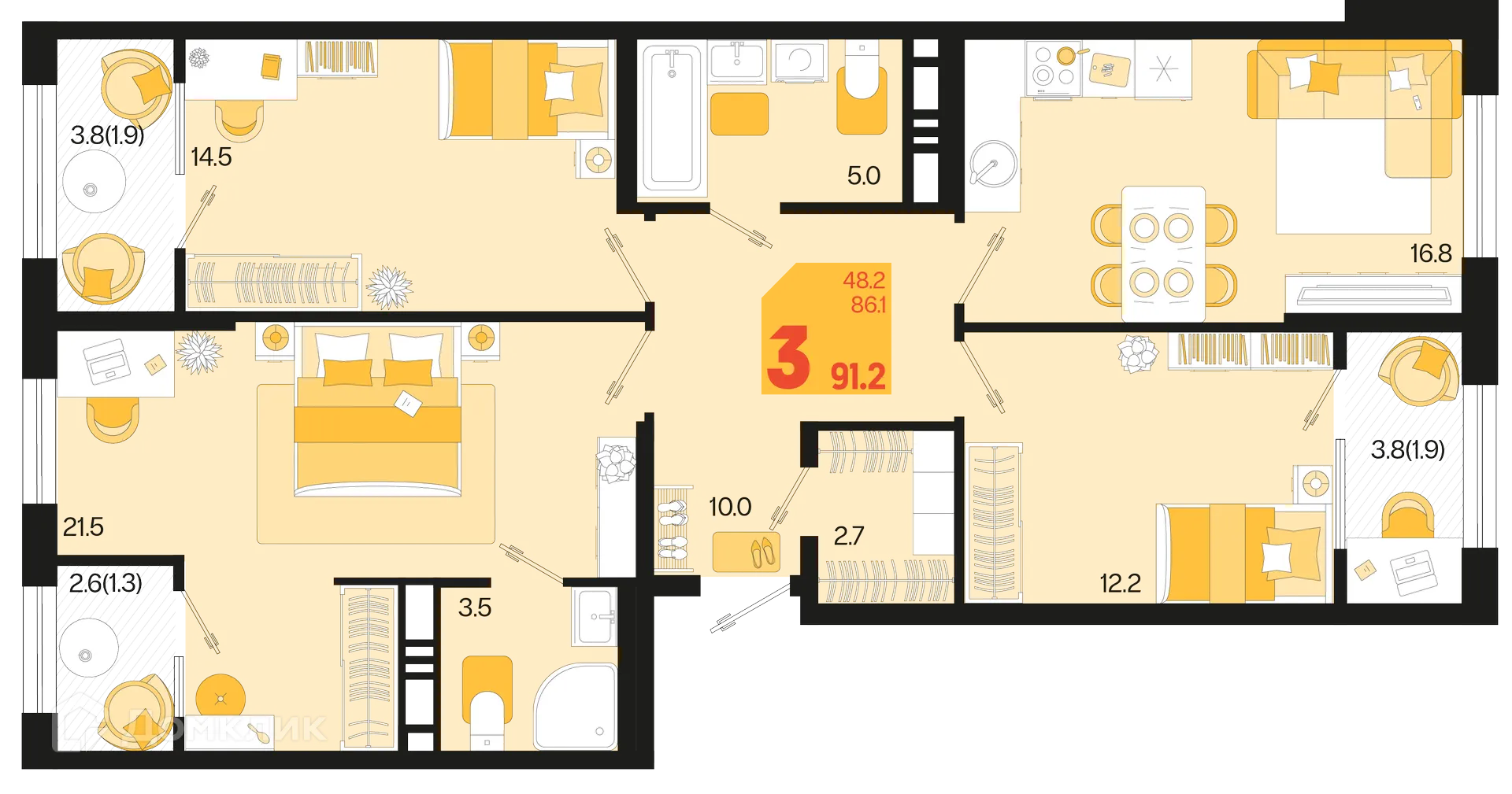 Фото квартиры в ЖК Первое место