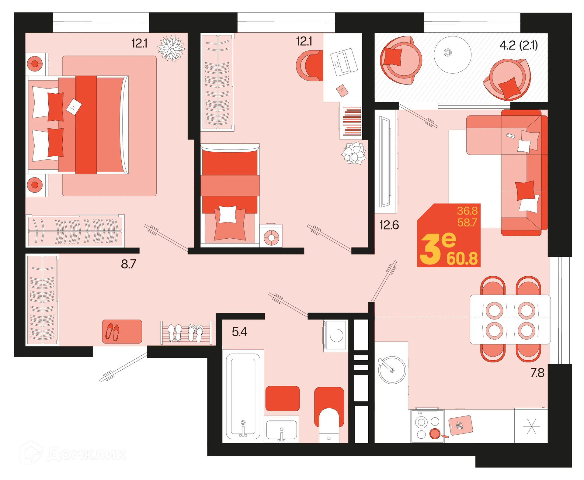 Фото квартиры в ЖК Первое место