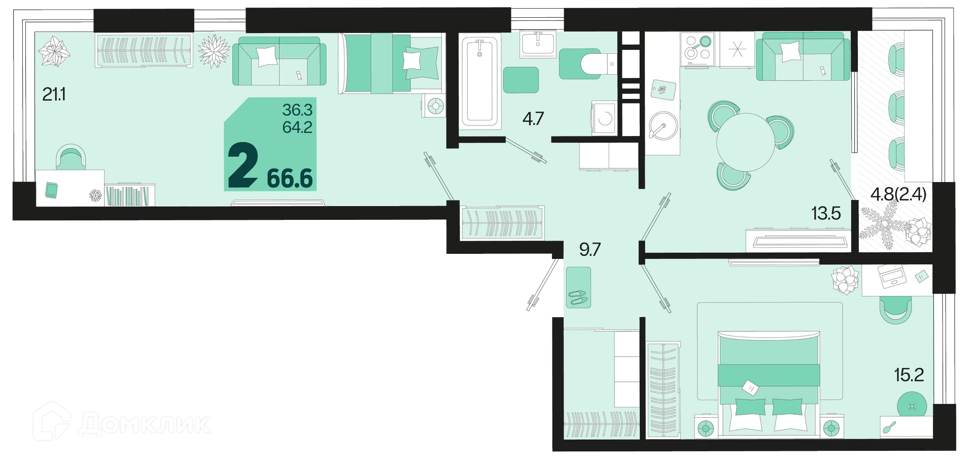 Фото квартиры в ЖК Первое место