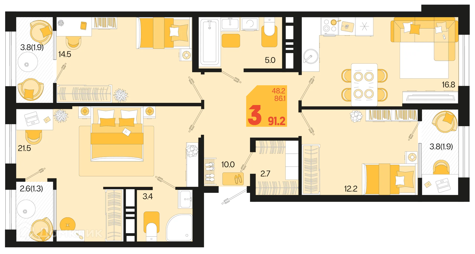 Фото квартиры в ЖК Первое место