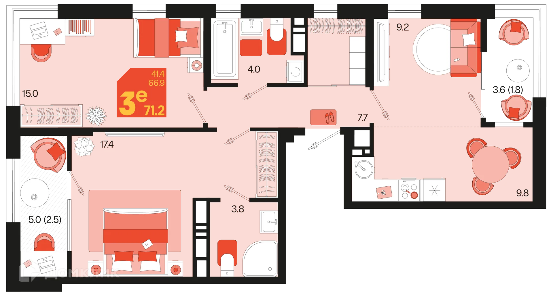 Фото квартиры в ЖК Первое место