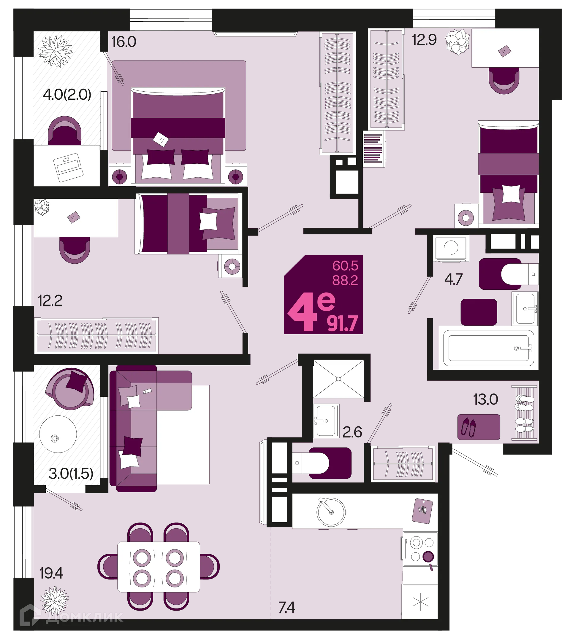 Фото квартиры в ЖК Первое место