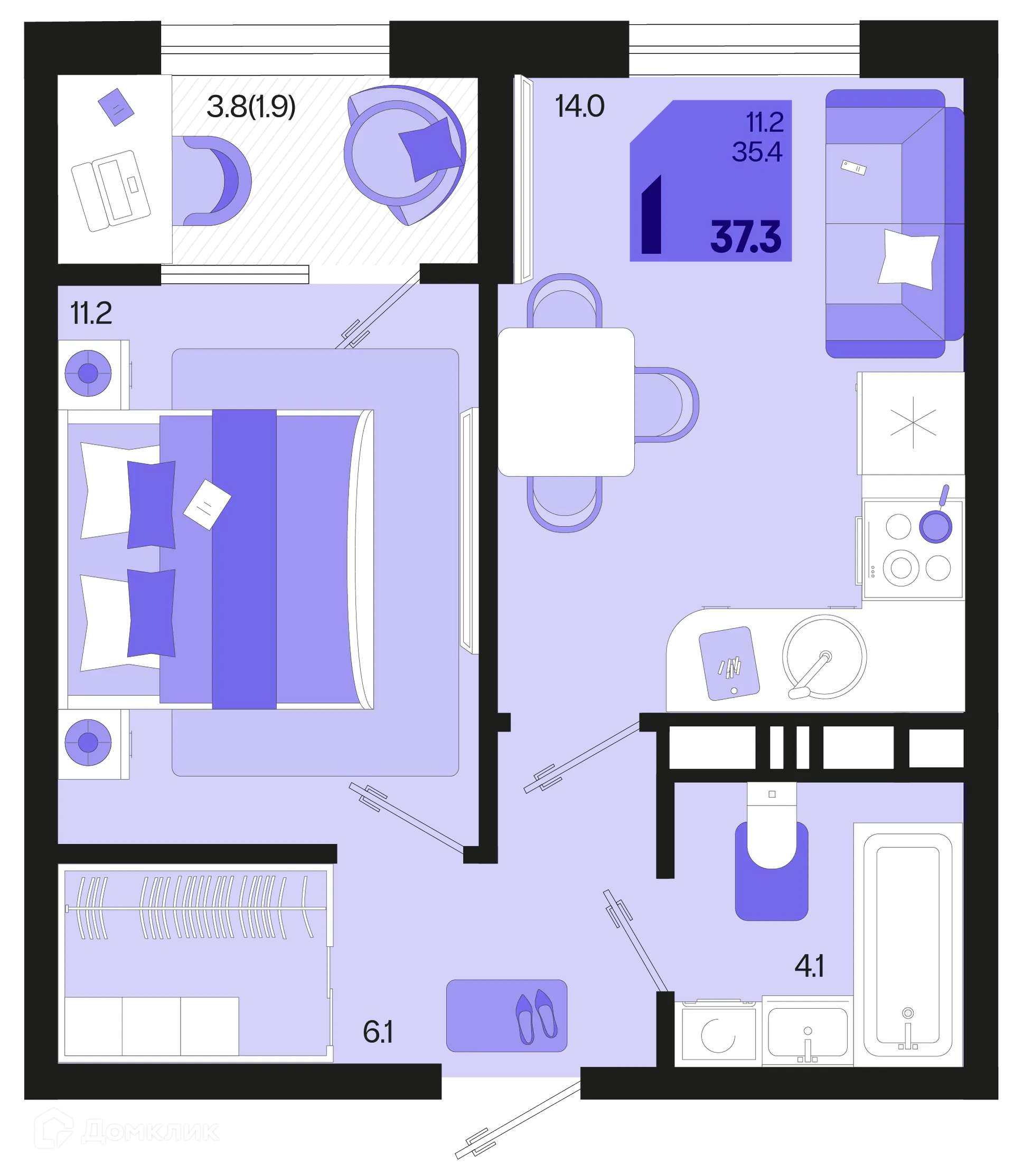 Фото квартиры в ЖК Первое место