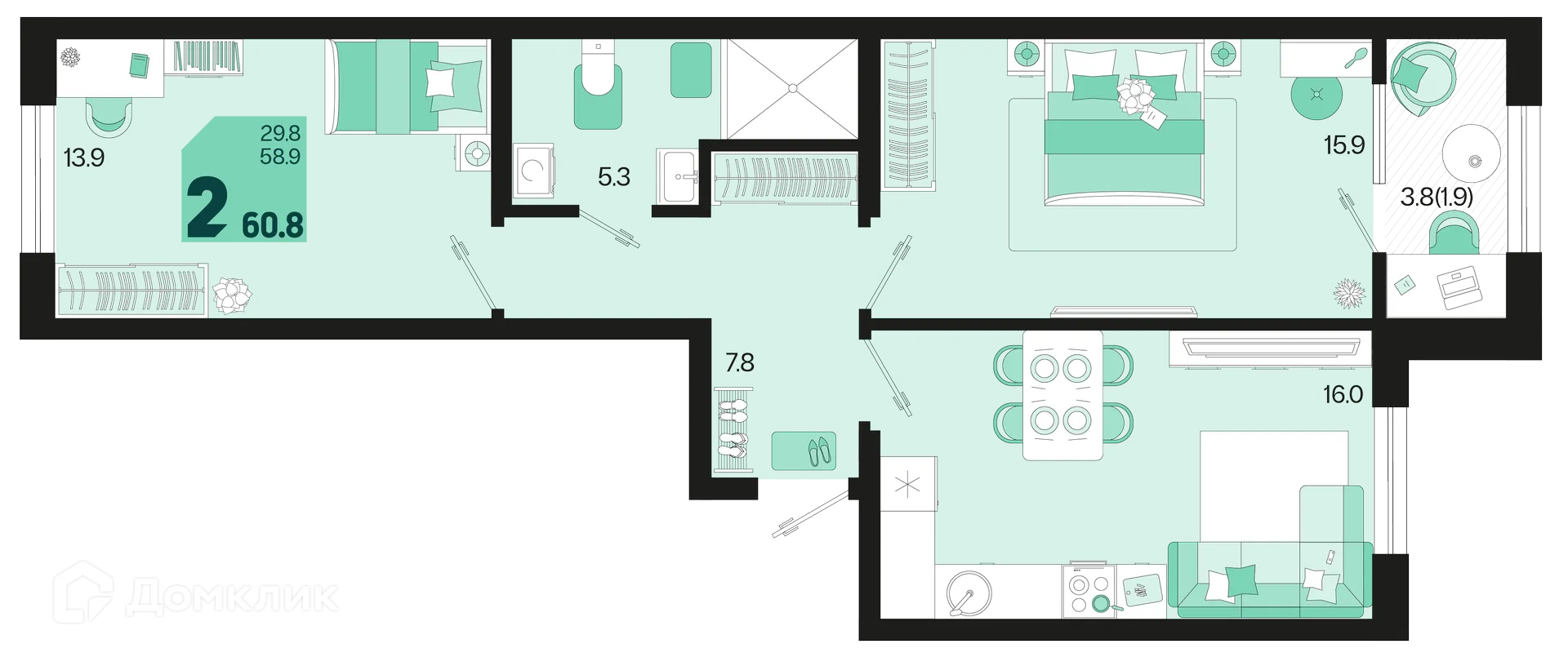 Фото квартиры в ЖК Первое место