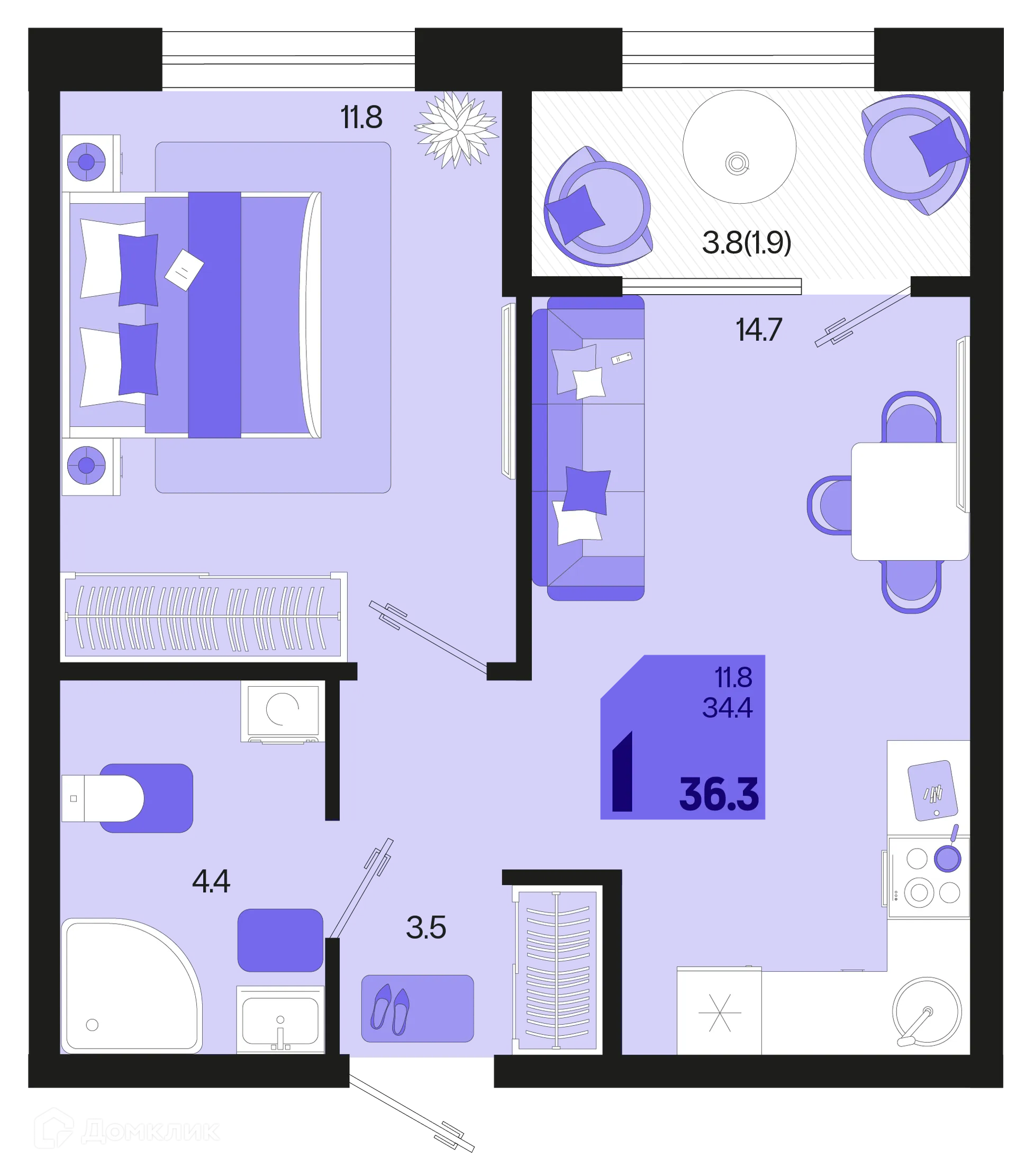 Фото квартиры в ЖК Первое место